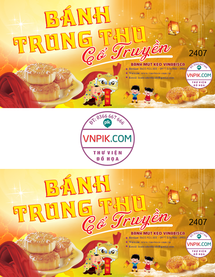 Market Bánh trung thu Cổ Truyền file CorelDRAW