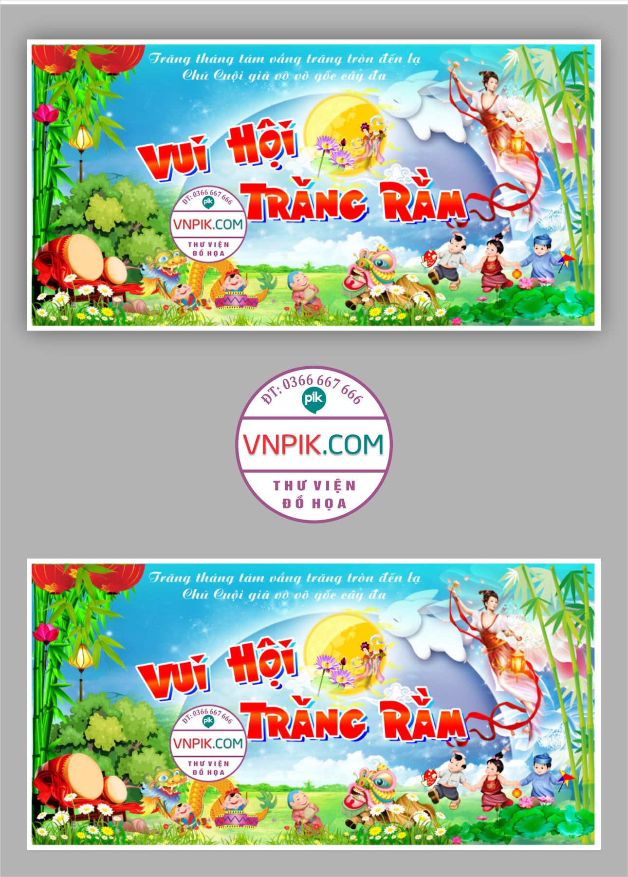 Market Vui hội trăng rằm file Corel