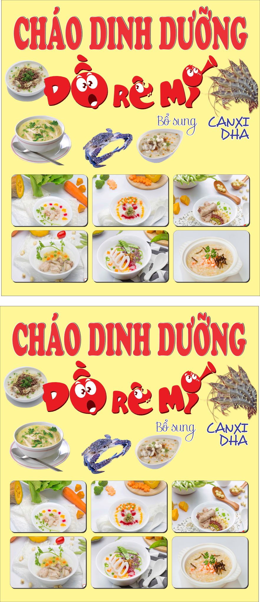 Mẫu Biển Quảng Cáo Cháo Dinh Dưỡng Mẫu 06