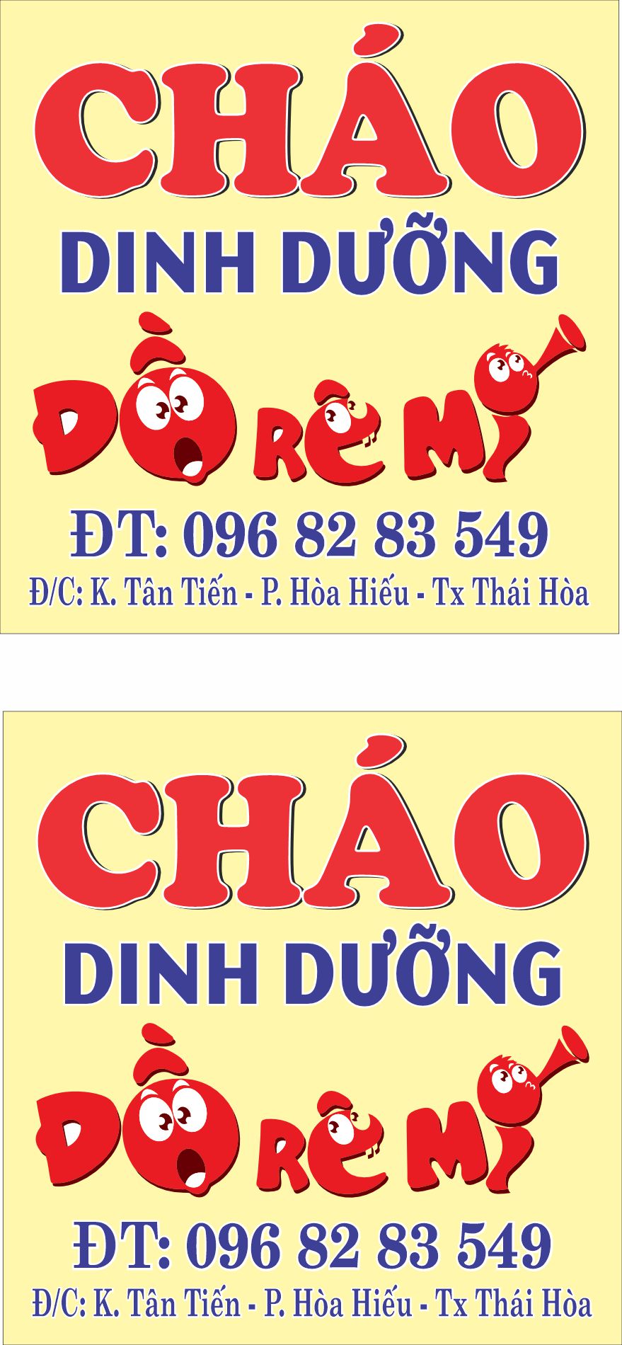 Mẫu Biển Quảng Cáo Cháo Dinh Dưỡng Mẫu 07