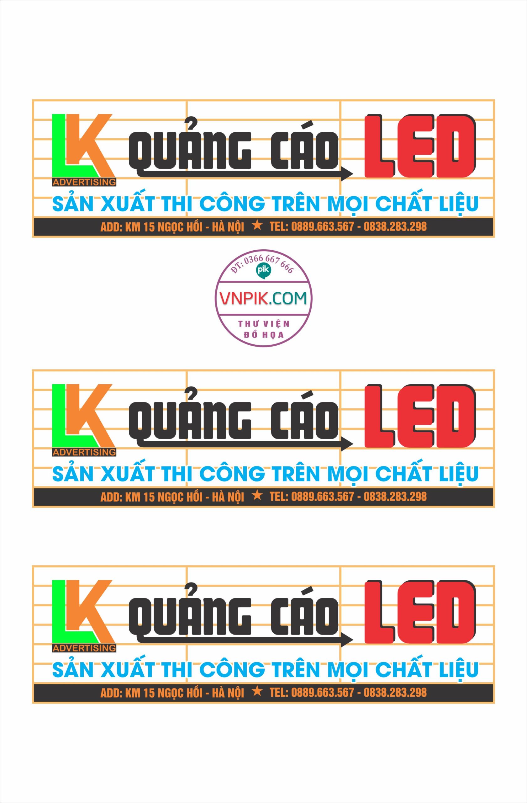 Mẫu biển quảng cáo led