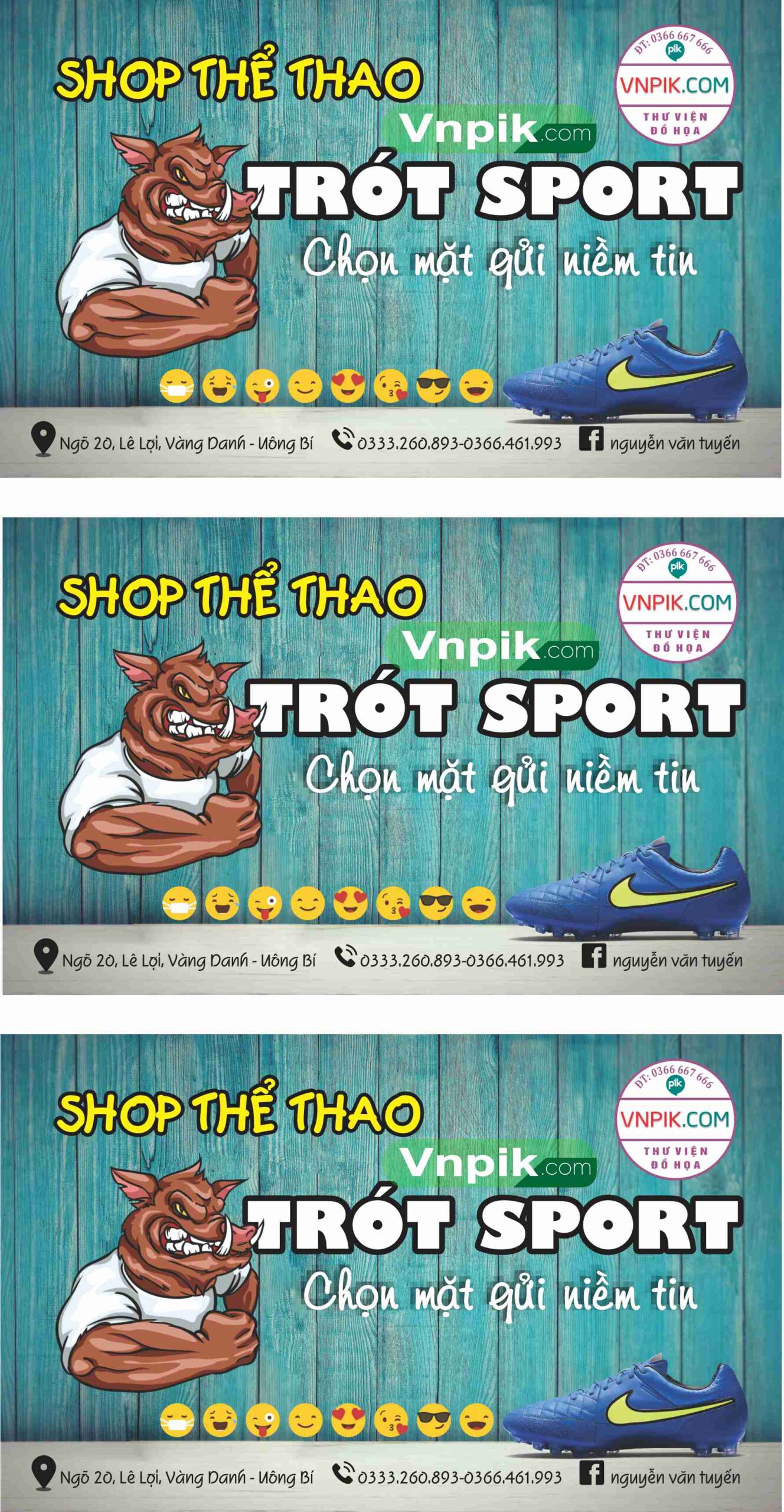 Mẫu biển shop giày thể thao trót sport