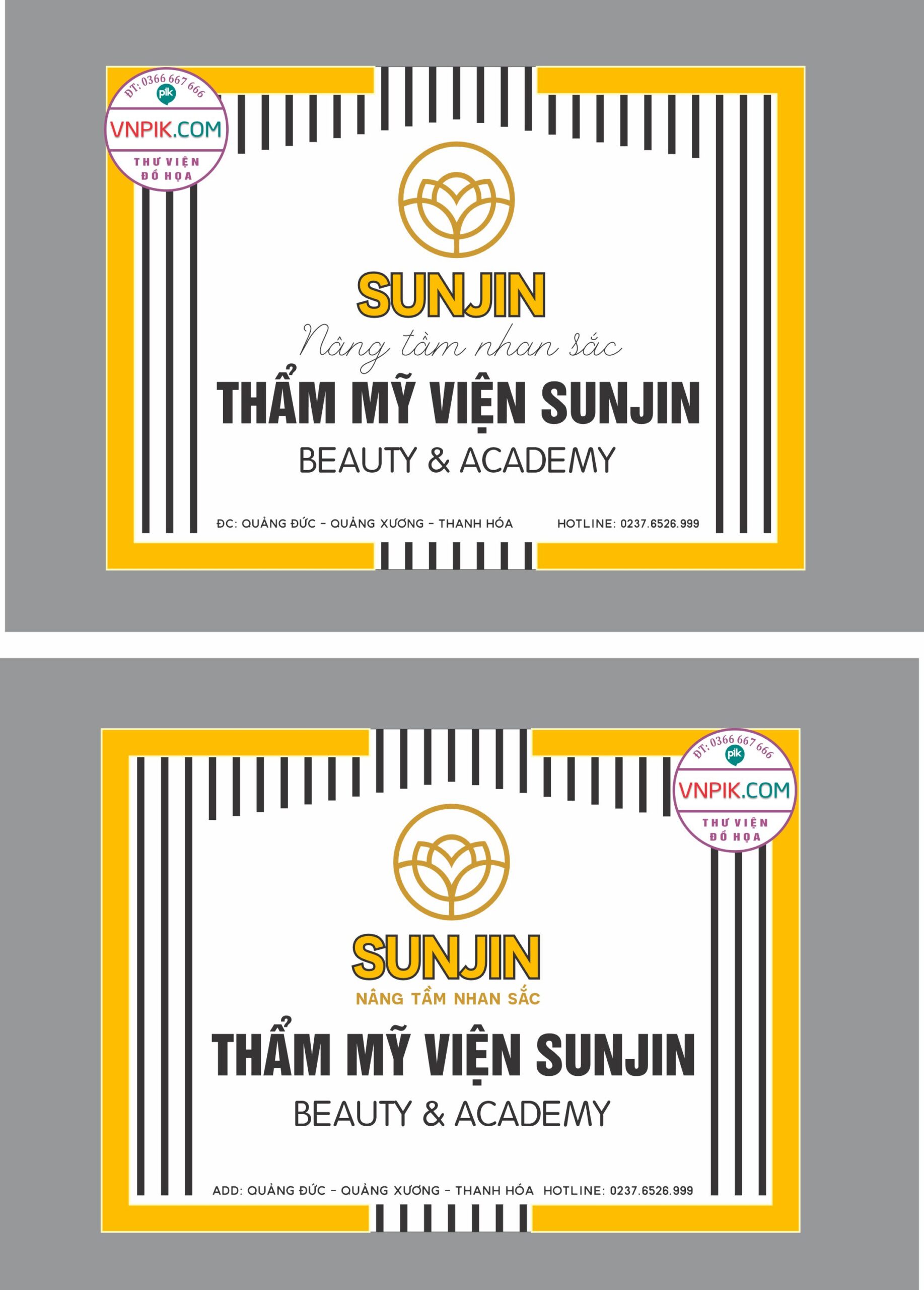 Mẫu biển thẫm mỹ viện SunJin