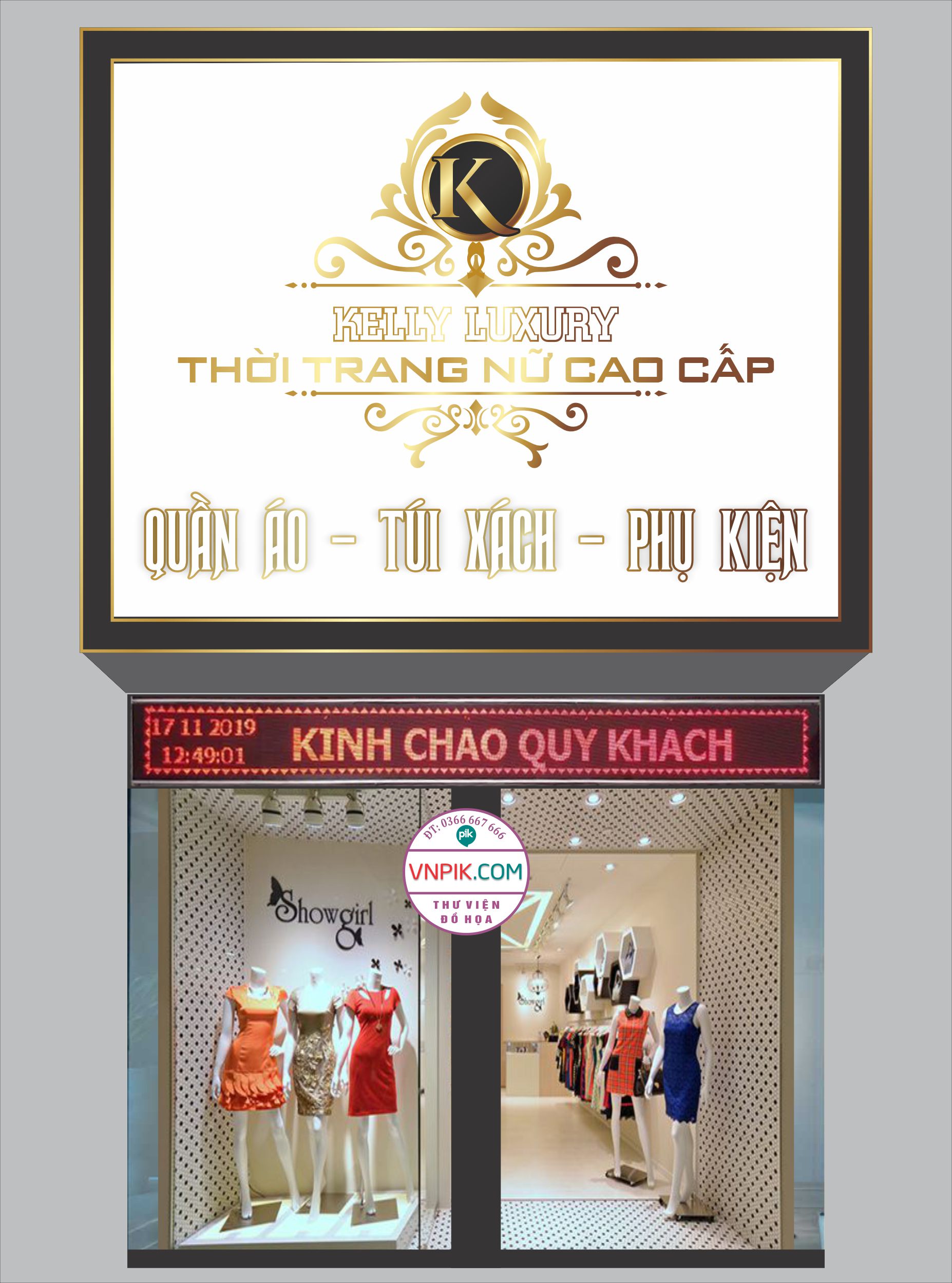 Mẫu biển thời trang nữ cao cấp kelly Luxury Mẫu 02