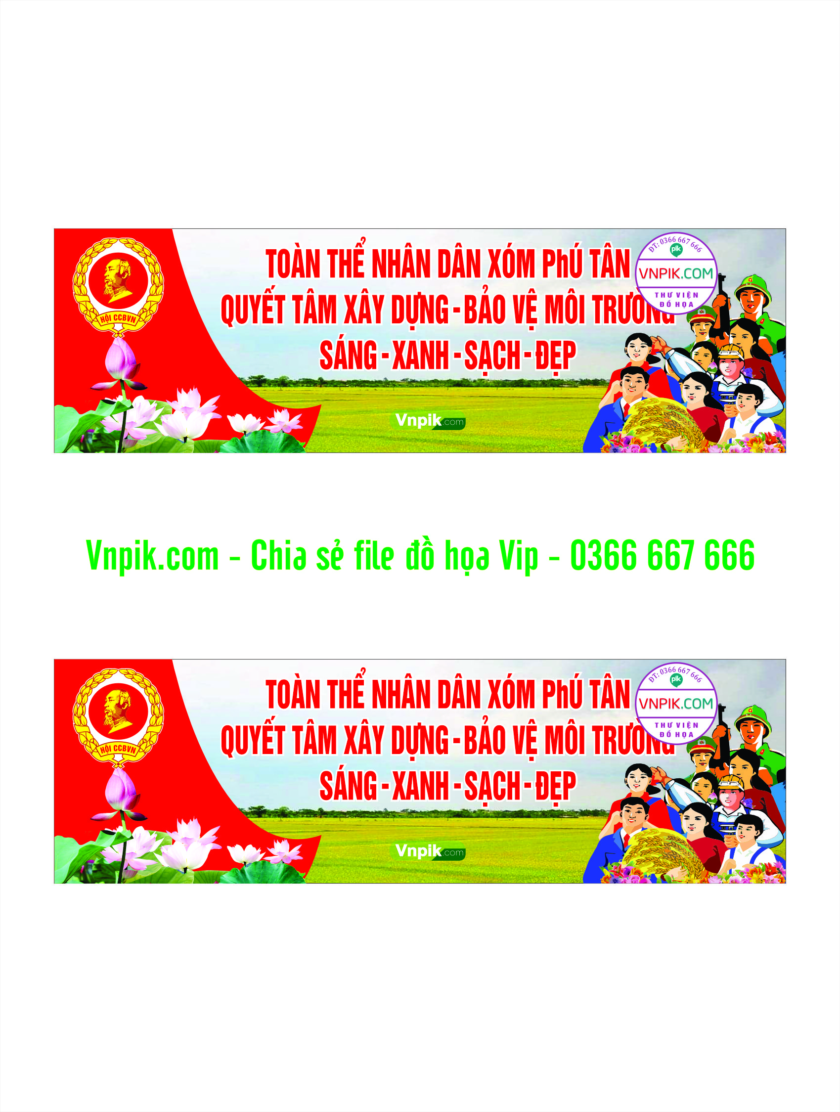 Mẫu maket cựu chiến binh quyết tâm xây dựng bảo vệ môi trường xanh sạch đẹp