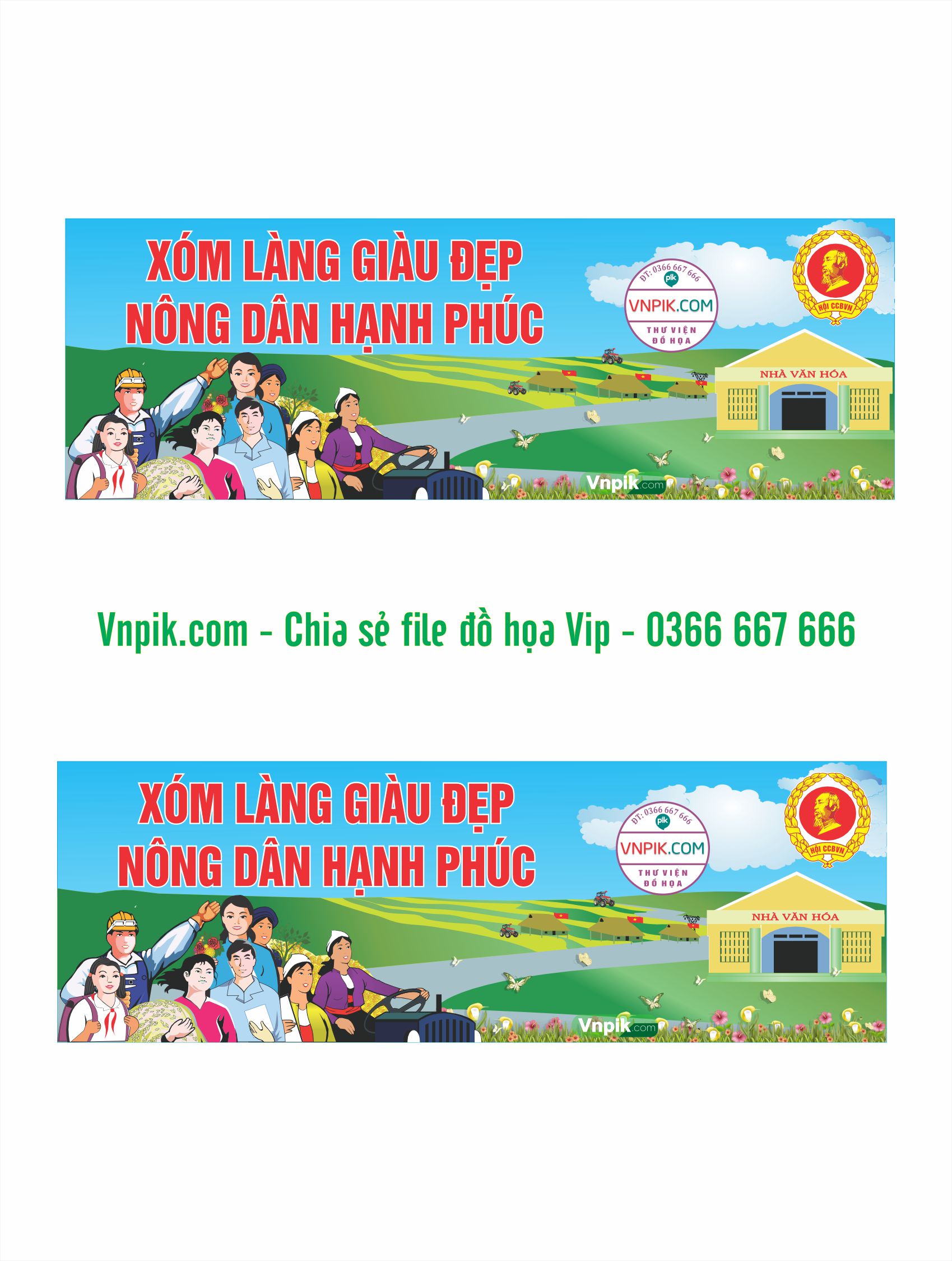 Mẫu maket cựu chiến binh xóm làng giàu đẹp nông dân hạnh phúc