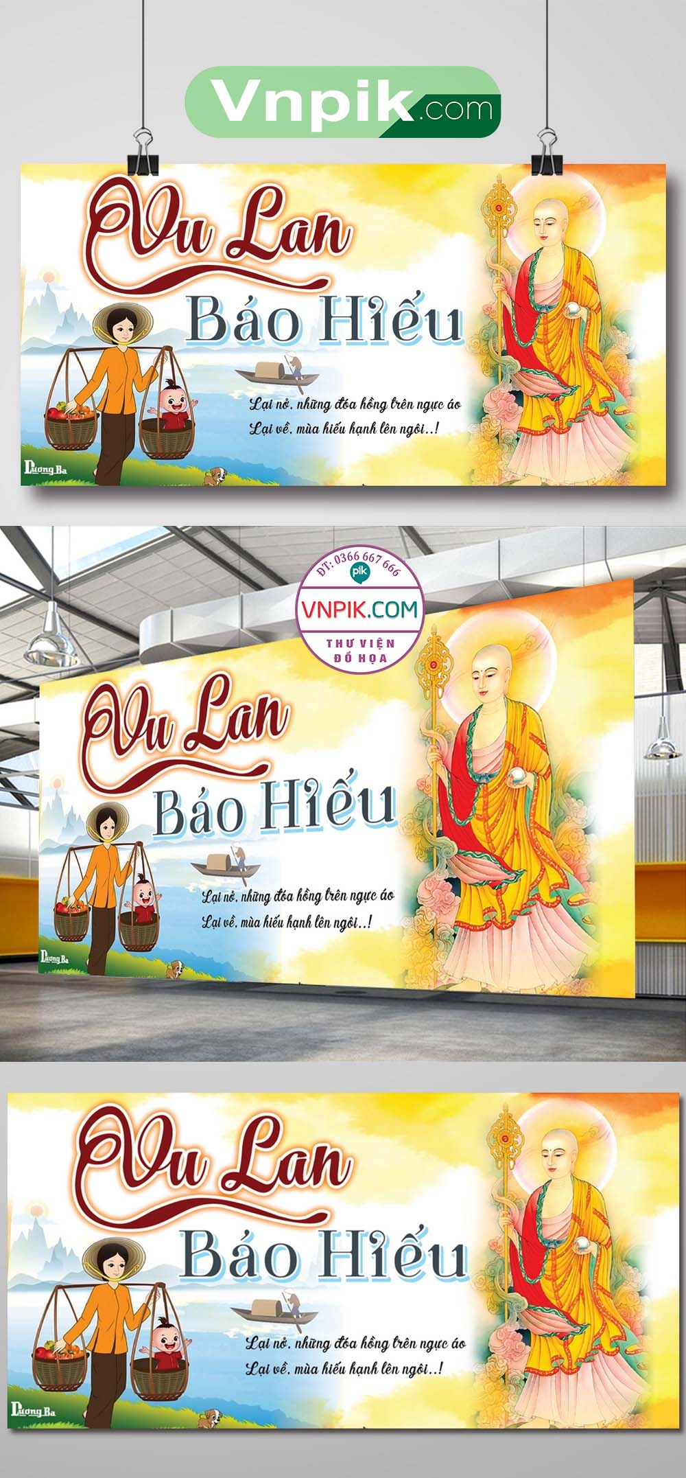 Phông nền lễ vu lan báo hiếu đẹp 2023 01