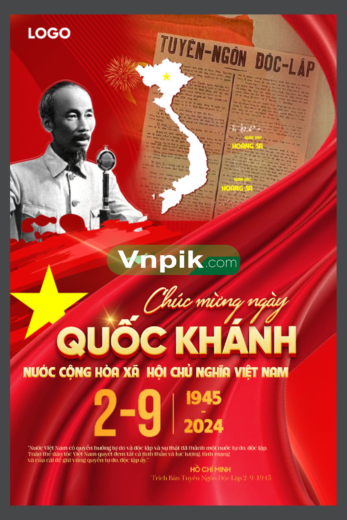 Phông Nền Chào Mừng Ngày Quốc Khánh 2 Tháng 9 Mẫu 13