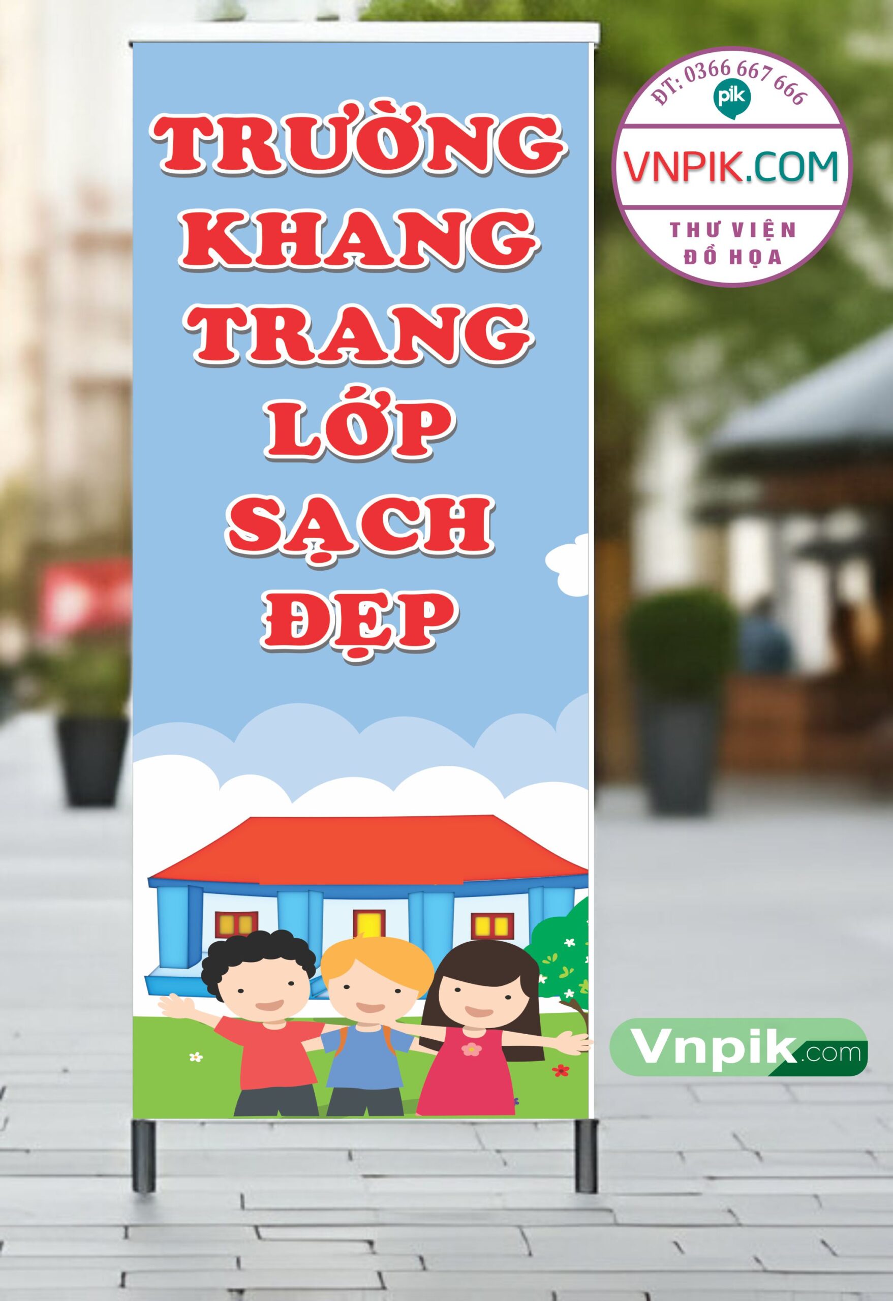 Slogan trường học, trường khang trang lớp sạch đẹp