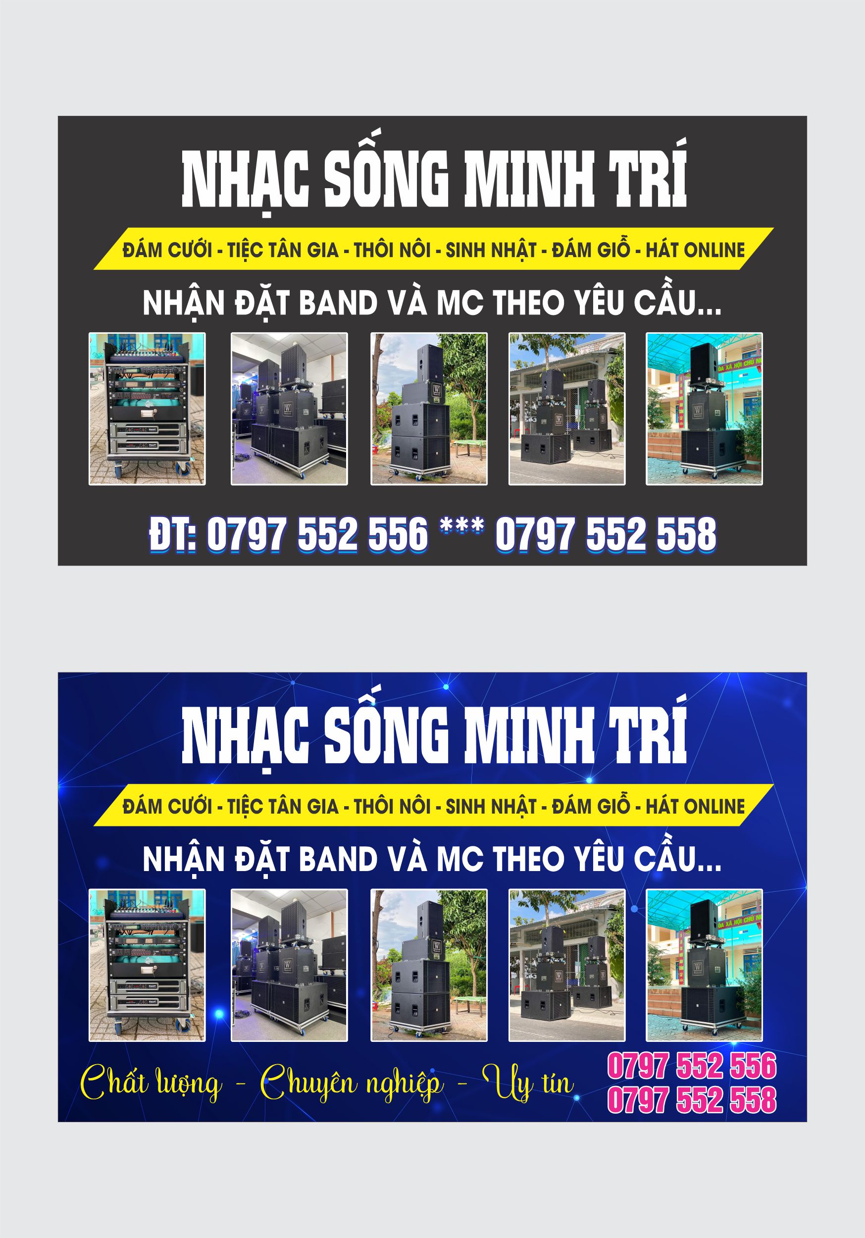 Mẫu card dịch vụ cho thuê loa đài minh trí mẫu 02