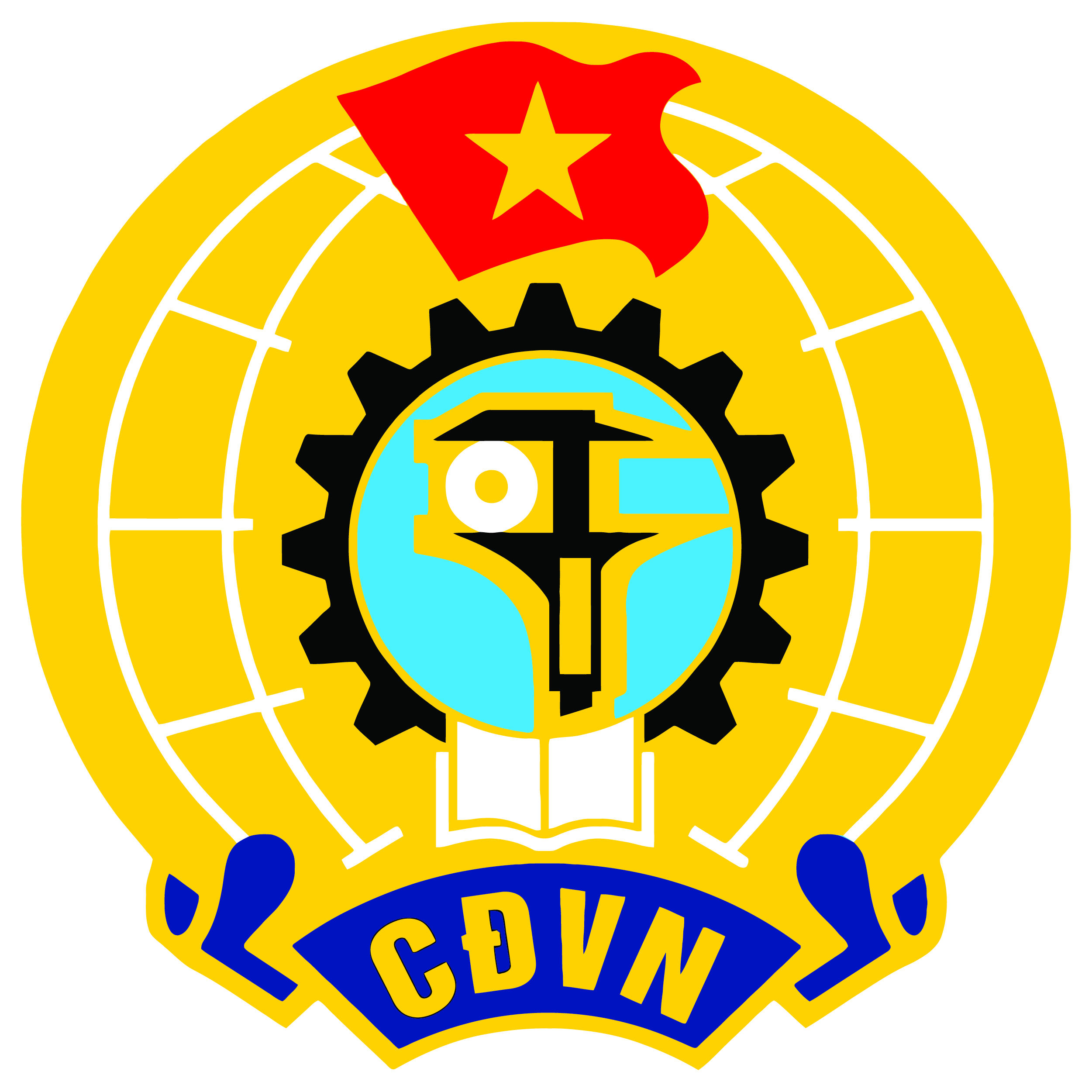 Logo công đoàn file corel vector x7