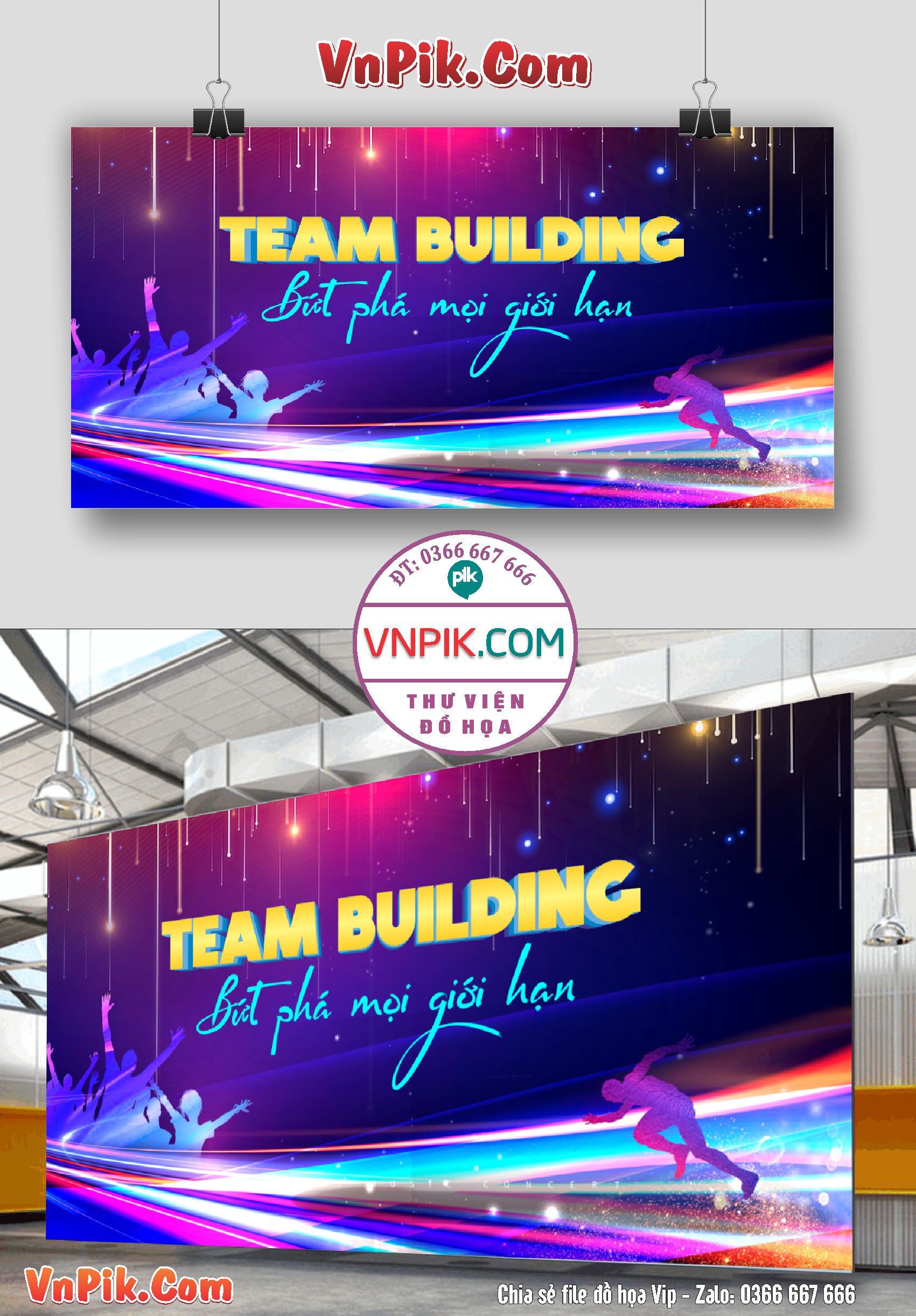 Background phông nền team building bứt phá mọi giới hạn