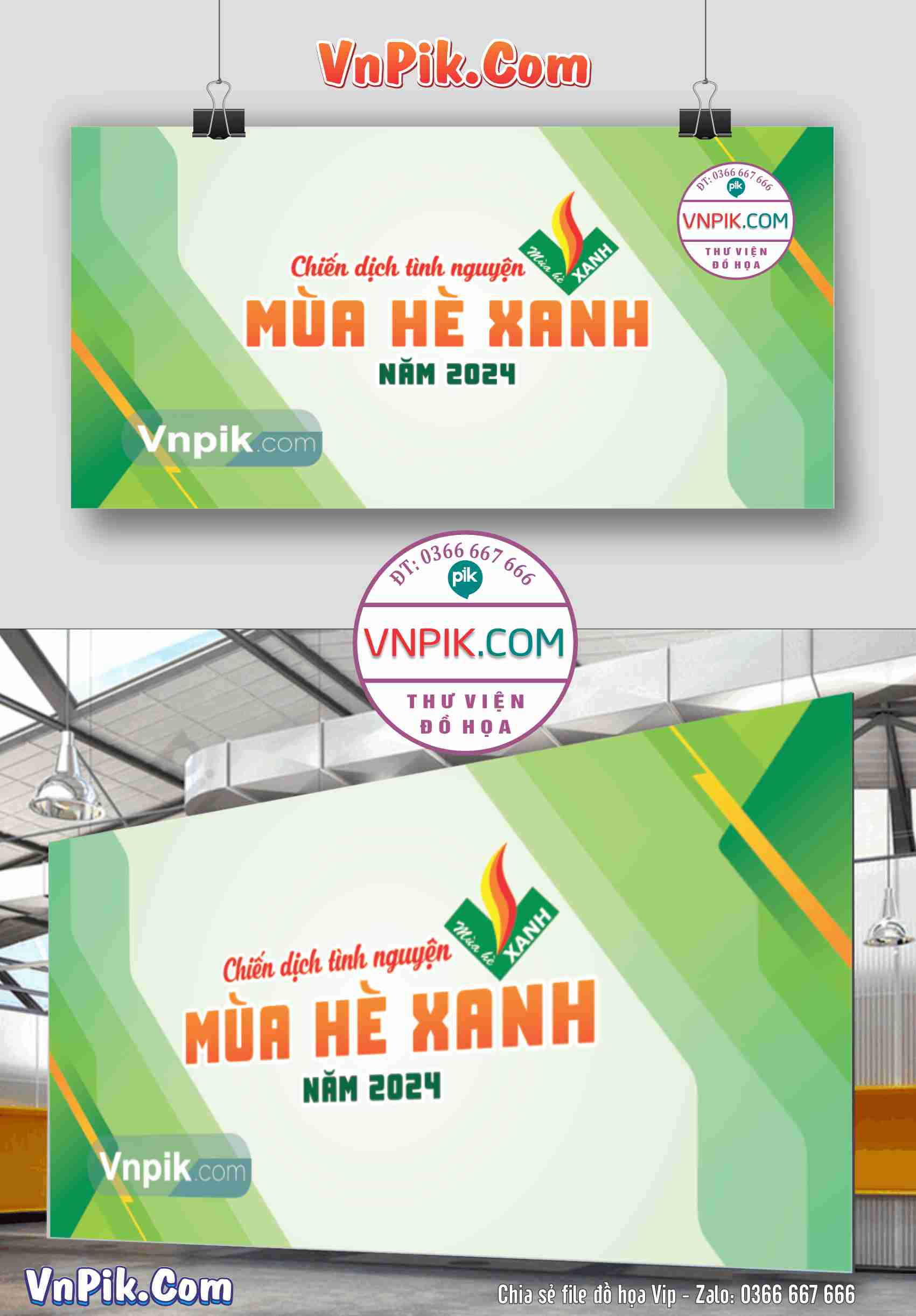 Banner chiến dịch tình nguyện Mùa hè xanh