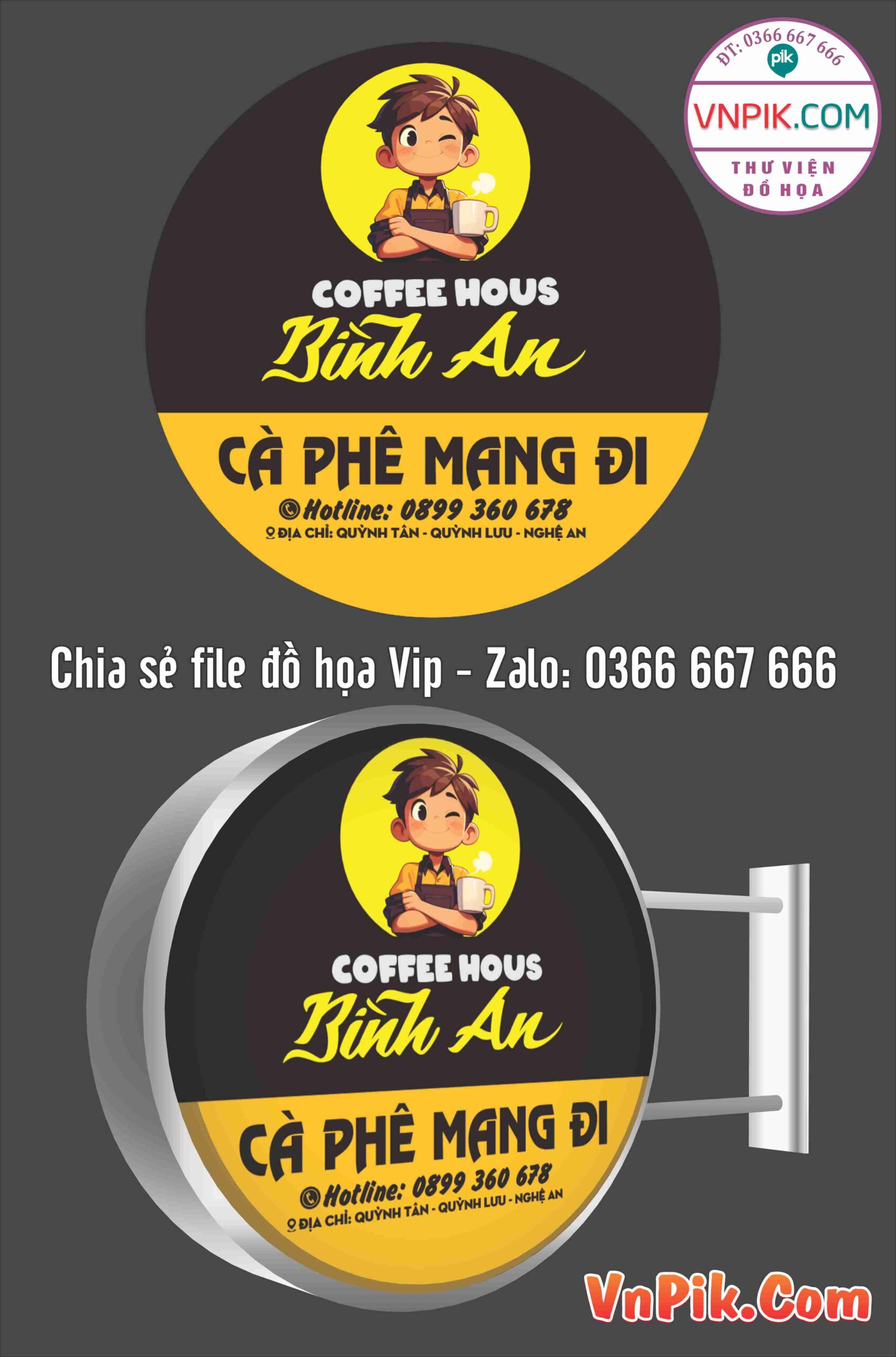 Biển vẩy quá cà phê mang đi bình an