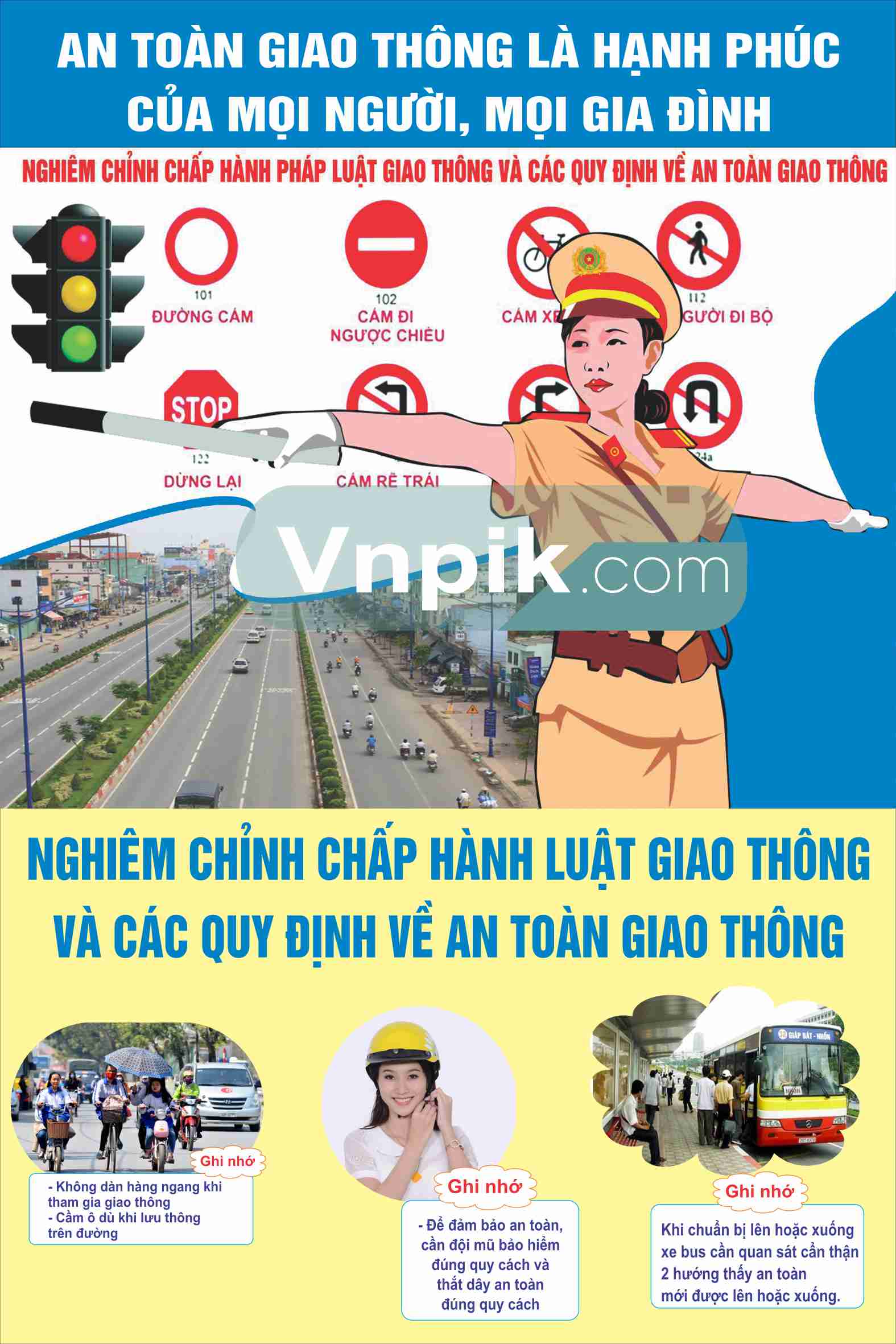 Khẩu hiệu tuyên truyền an toàn giao thông mẫu 6