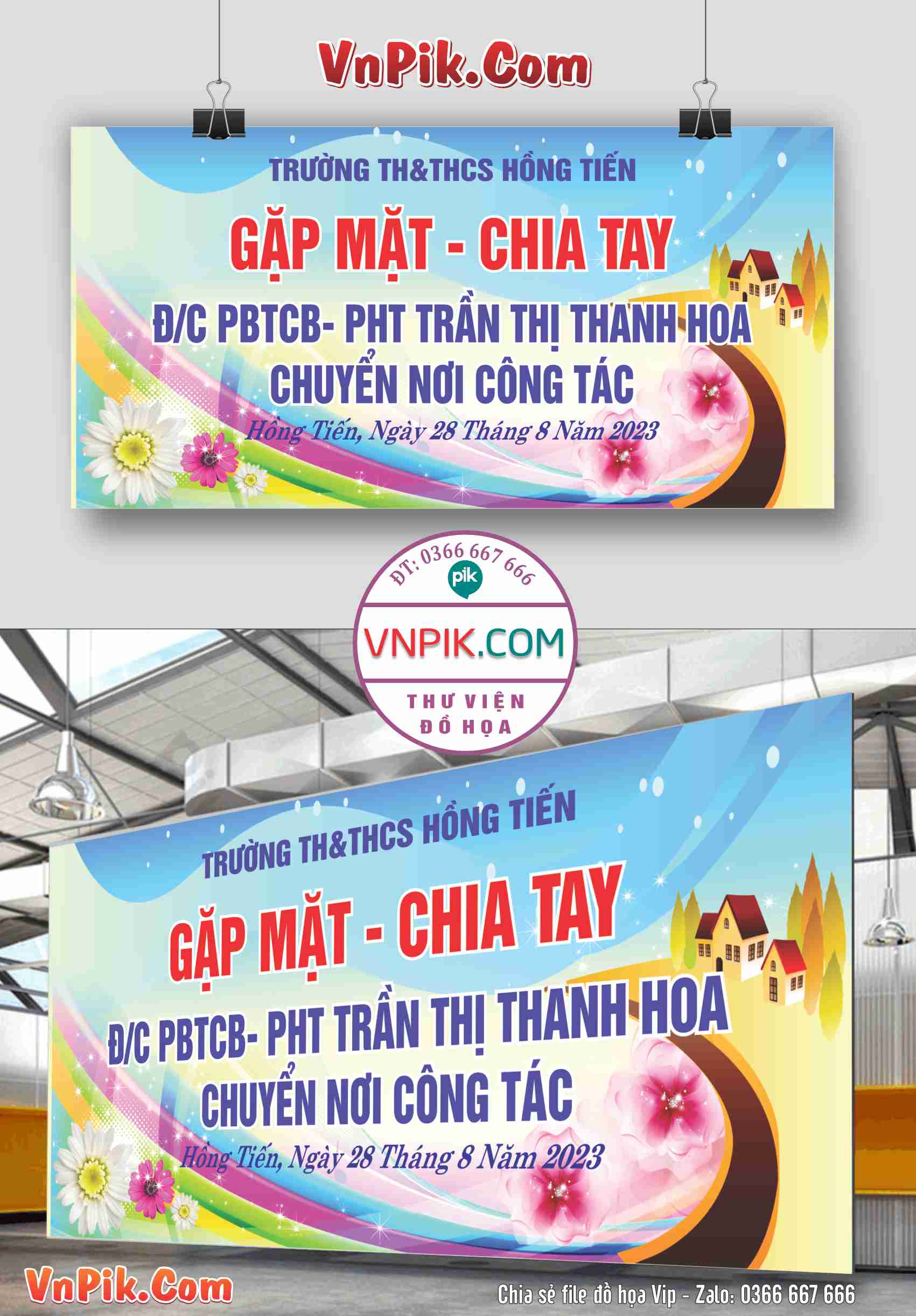 Maket chia tay cán bộ chuyển công tác trường th&thcs hồng tiến mẫu 1