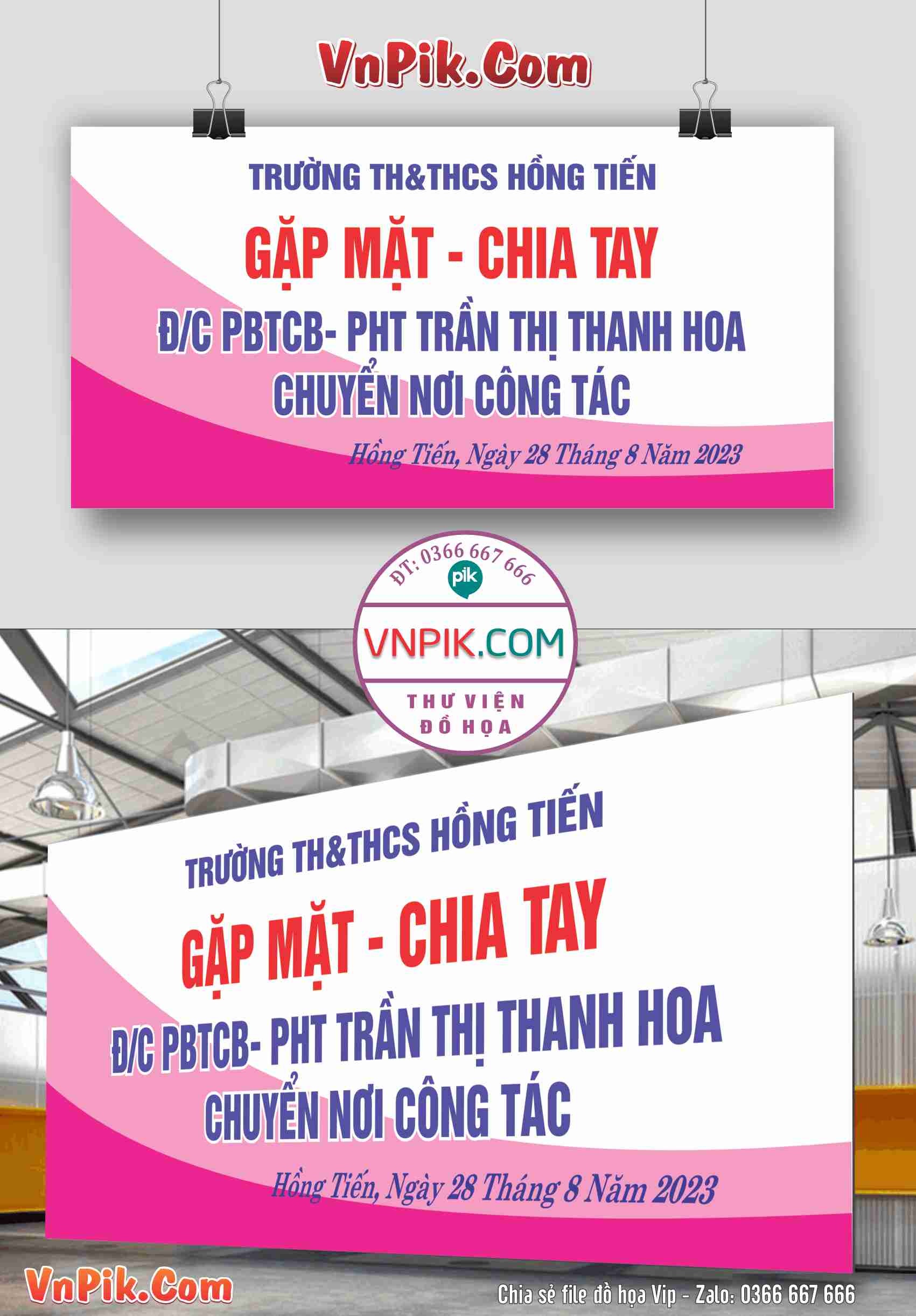 Maket chia tay cán bộ chuyển công tác trường th&thcs hồng tiến mẫu 2