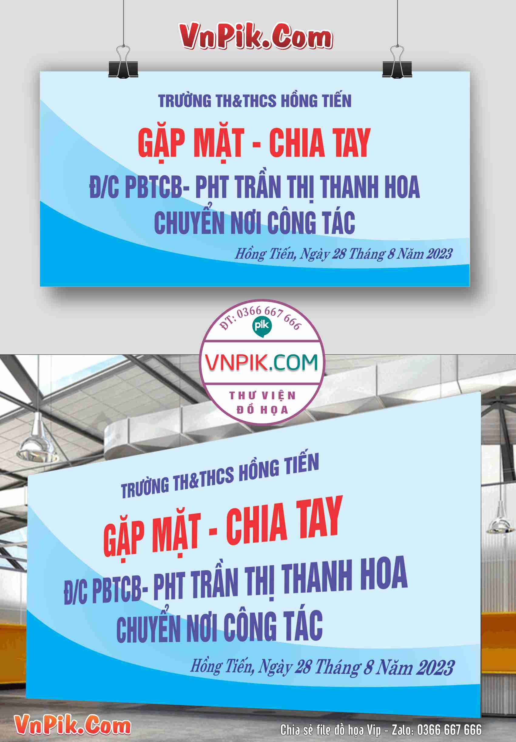 Maket chia tay cán bộ chuyển công tác trường th&thcs hồng tiến mẫu 4