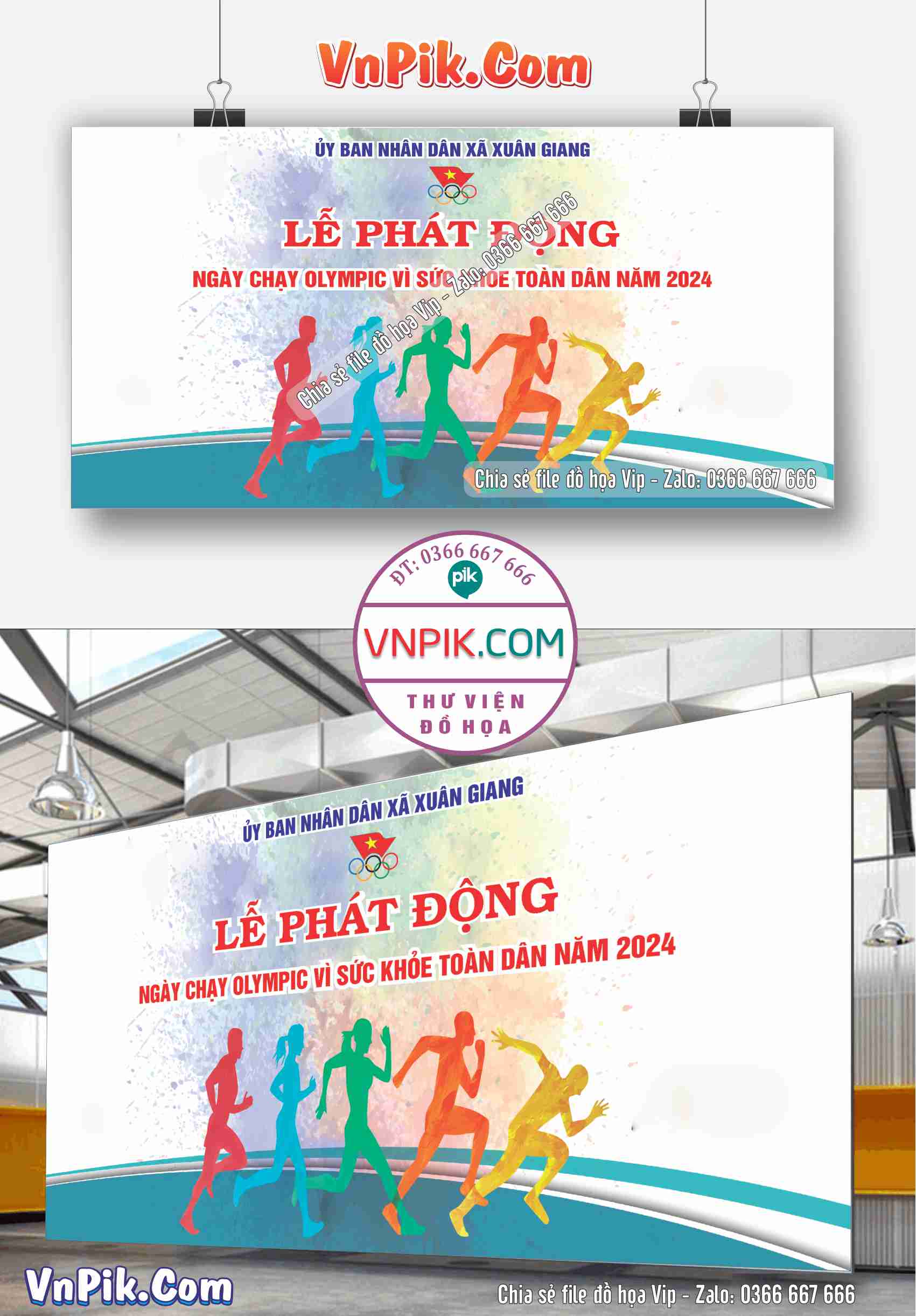 Market Lễ phát động ngày chạy Olympic file Corel Mẫu 1