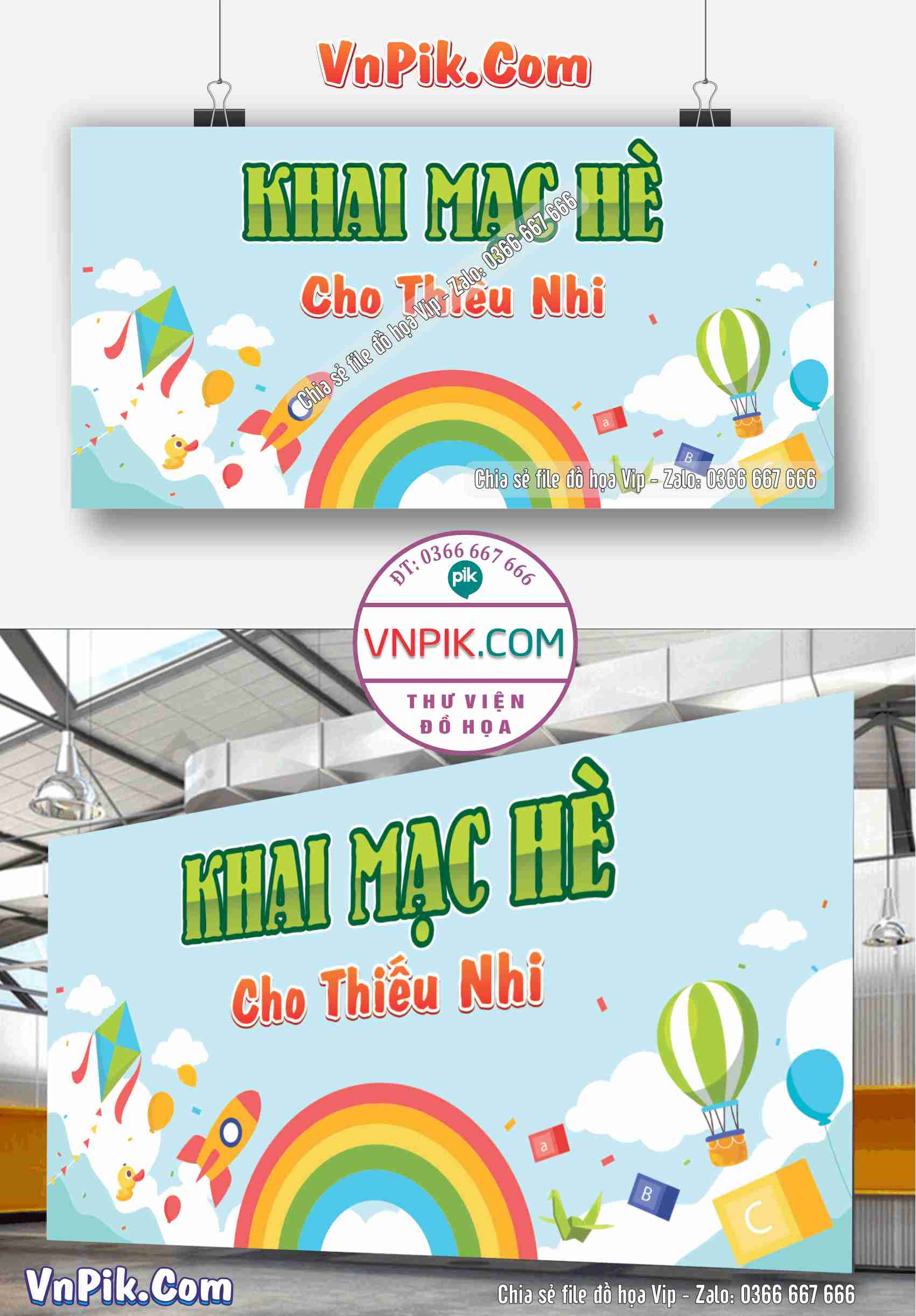 Mẫu phông nền khai mạc hè cho thiếu nhi mẫu 4