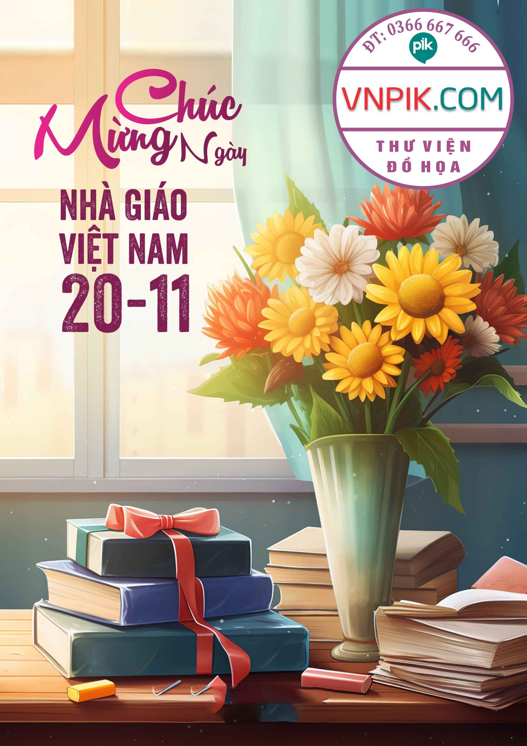 Phông Nền Chào Mừng Ngày Nhà Giáo Việt Nam 20-11 Mẫu 21