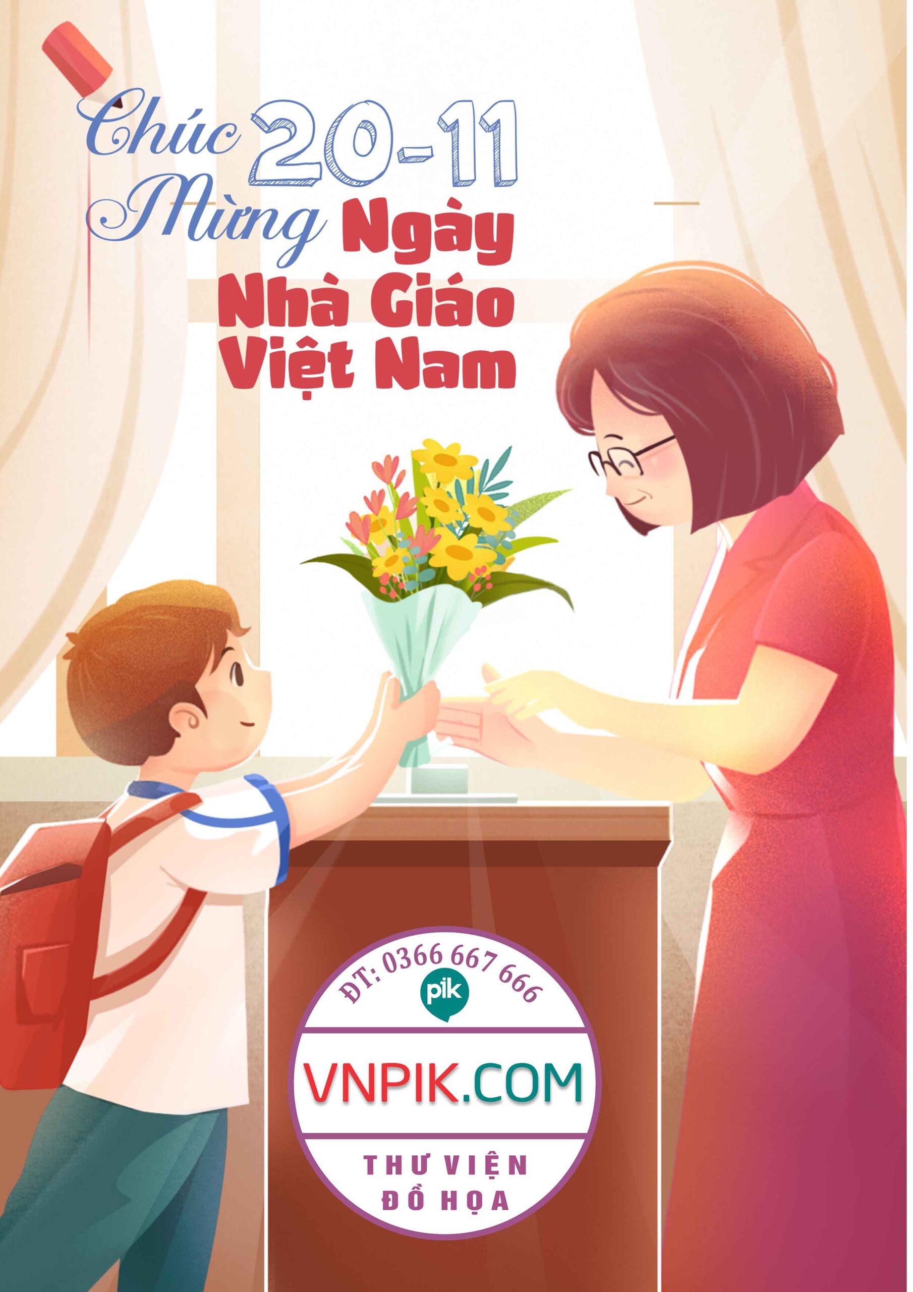 Phông Nền Chào Mừng Ngày Nhà Giáo Việt Nam 20-11 Mẫu 22