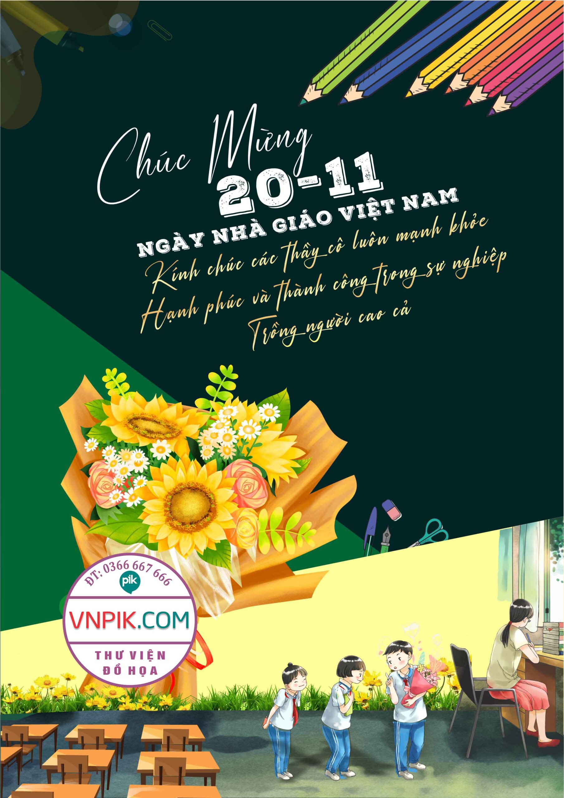 Phông Nền Chào Mừng Ngày Nhà Giáo Việt Nam 20-11 Mẫu 23