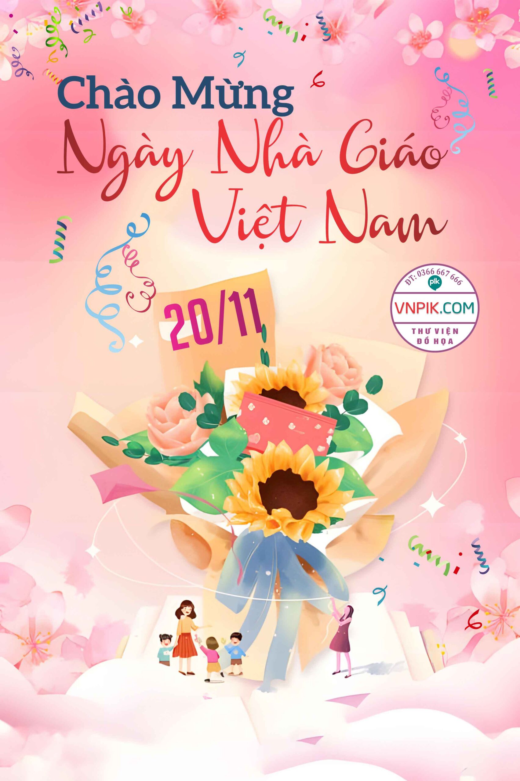 Phông Nền Chào Mừng Ngày Nhà Giáo Việt Nam 20-11 Mẫu 25