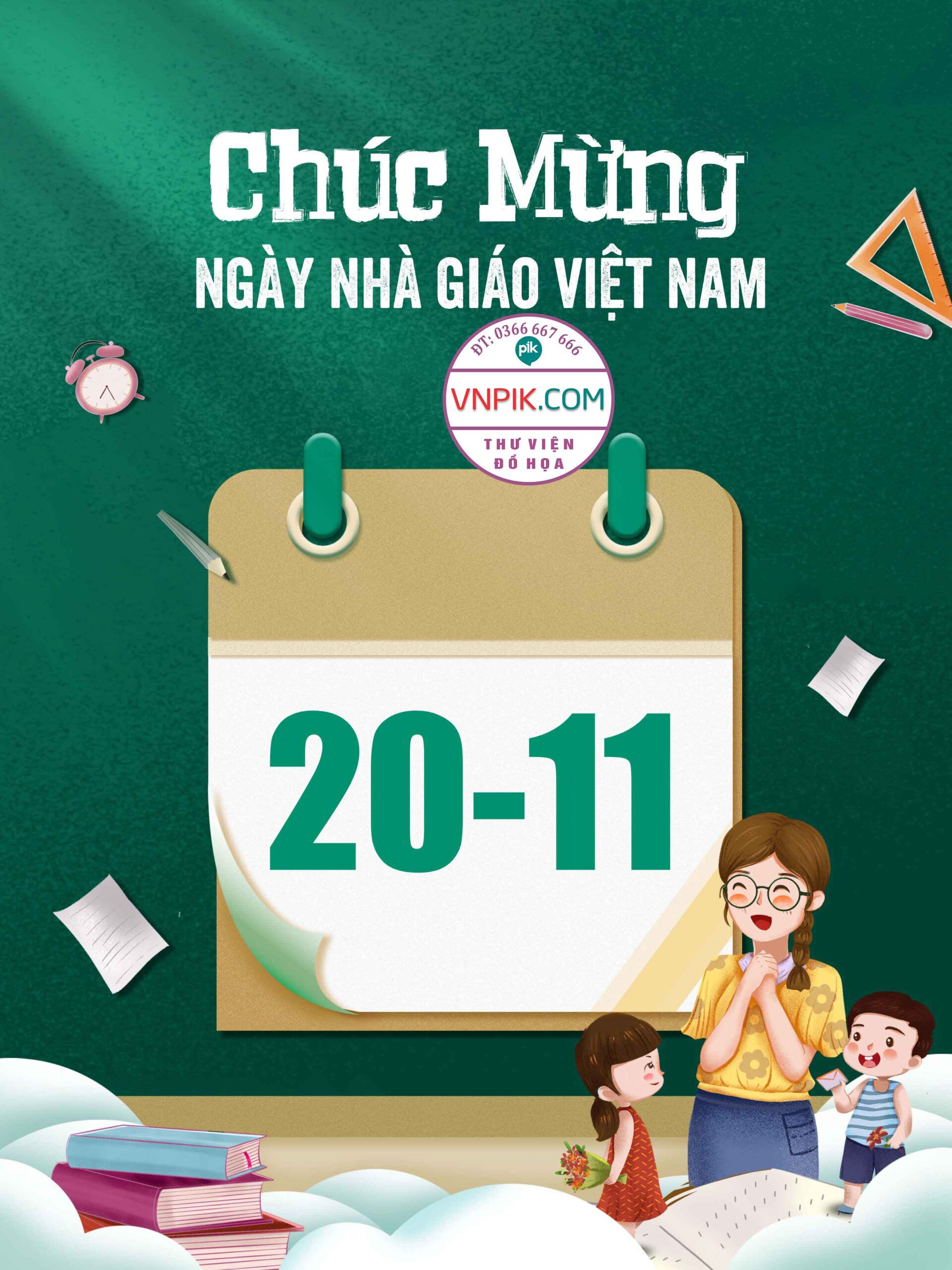 Phông Nền Chào Mừng Ngày Nhà Giáo Việt Nam 20-11 Mẫu 27