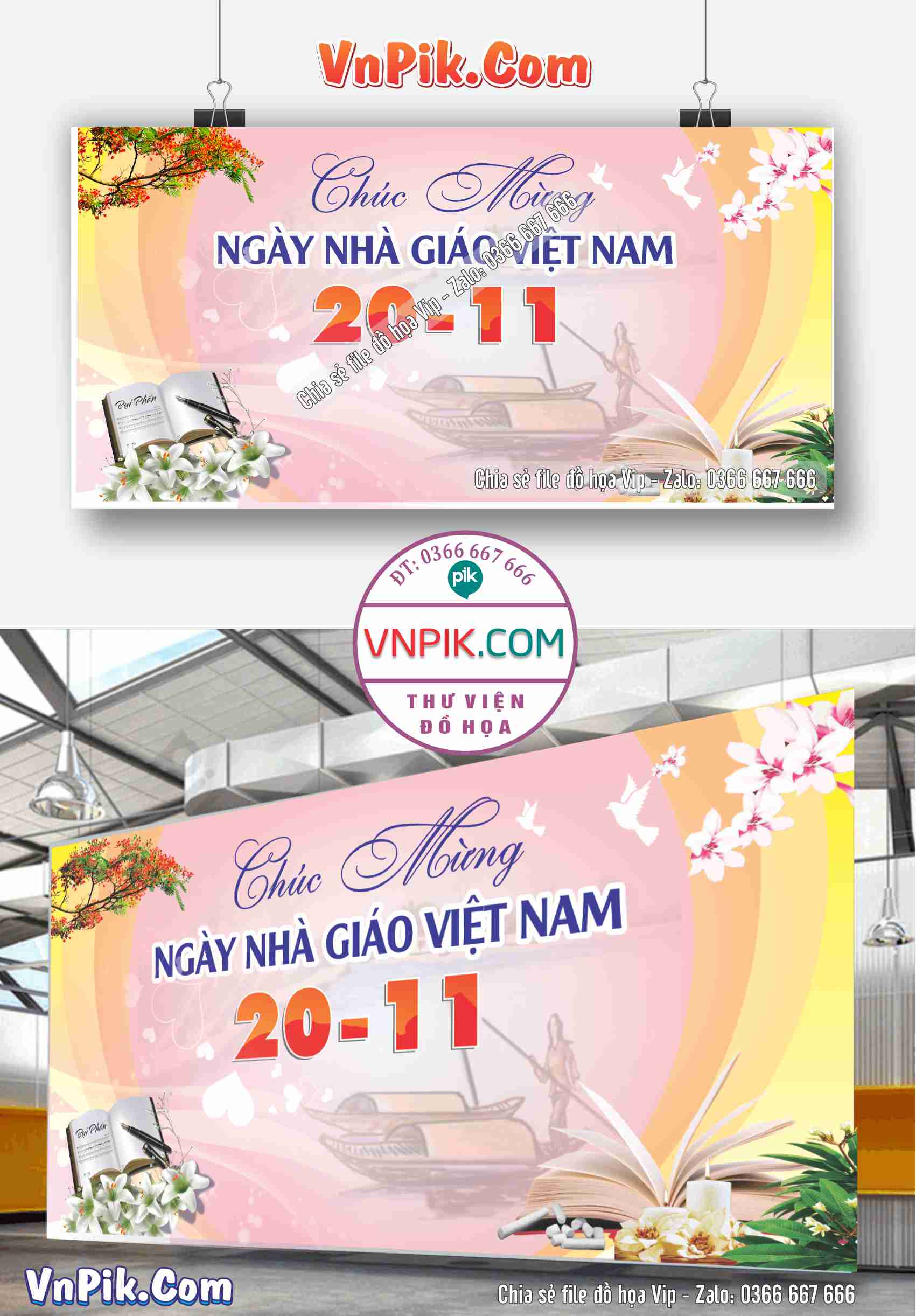 Phông Nền Chào Mừng Ngày Nhà Giáo Việt Nam 20-11 Mẫu 34