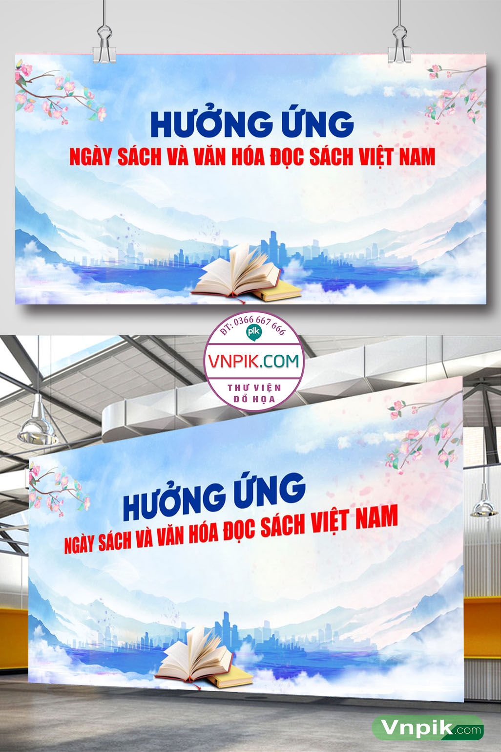 Phông Nền Ngày Hội Đọc Sách File Vector Corel X7 Đẹp Mẫu 14