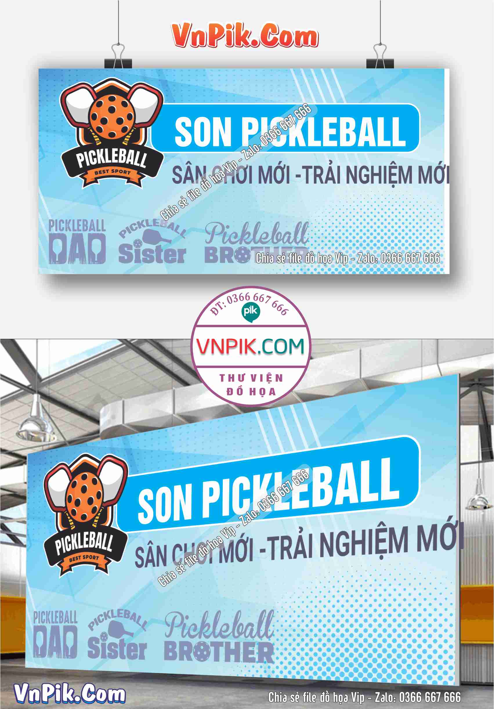 Phông nền Son Pickleball mẫu 1