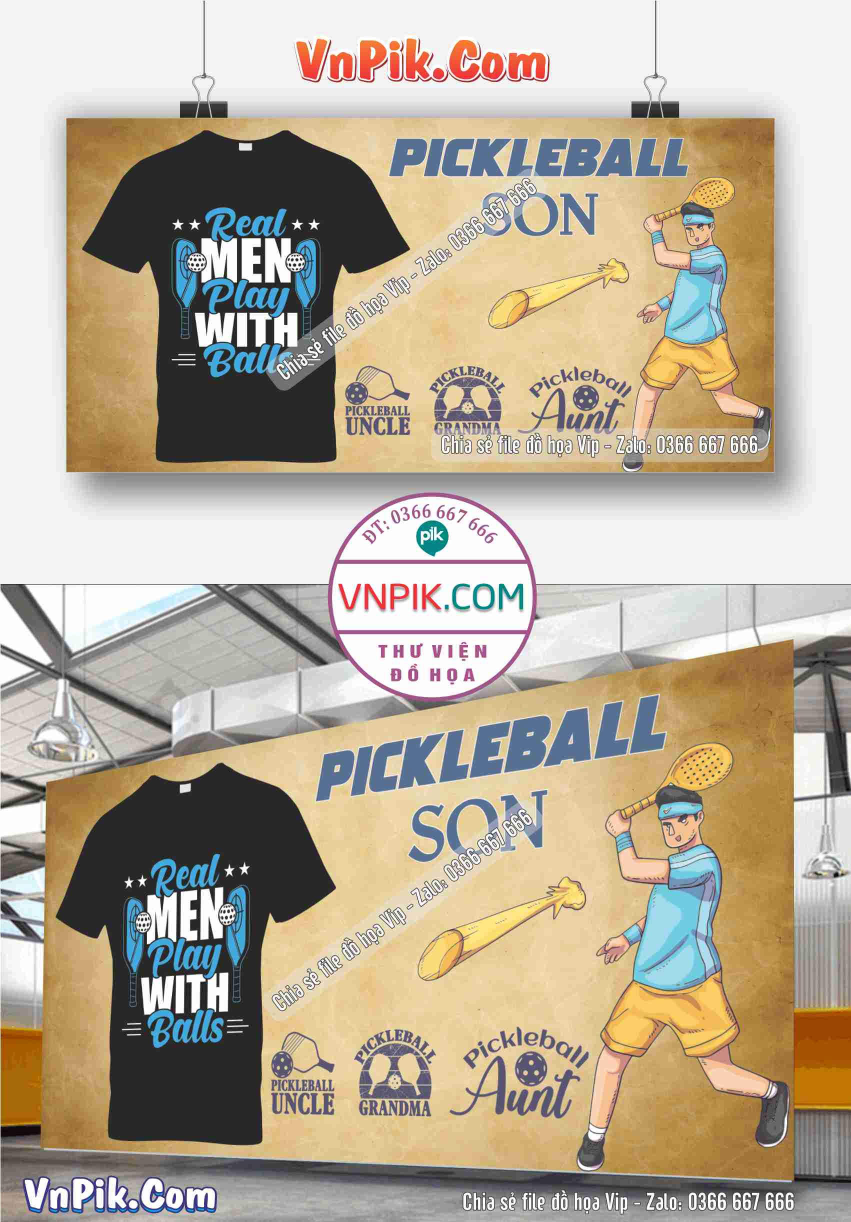 Phông nền Son Pickleball mẫu 2