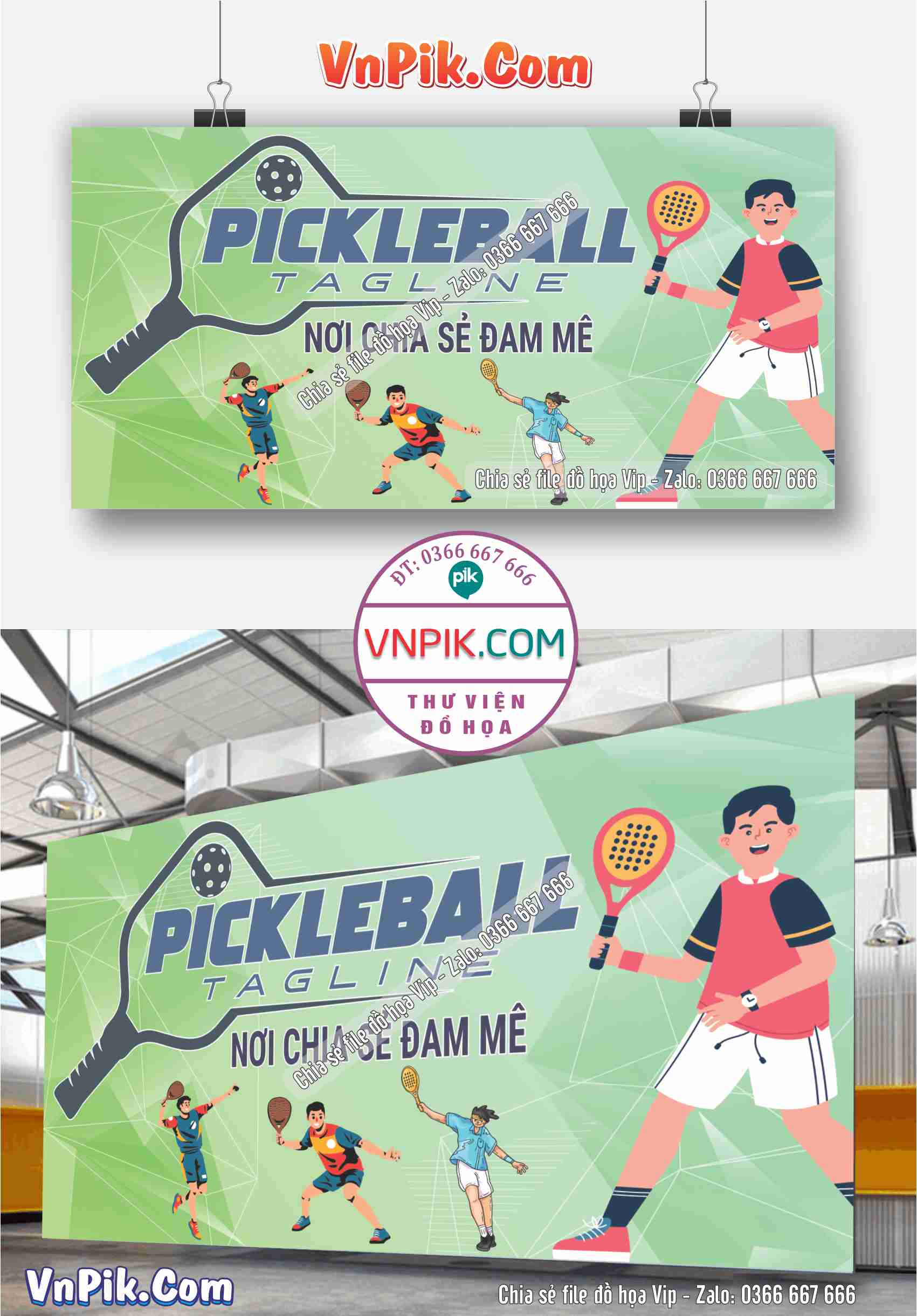 Phông nền Son Pickleball mẫu 3