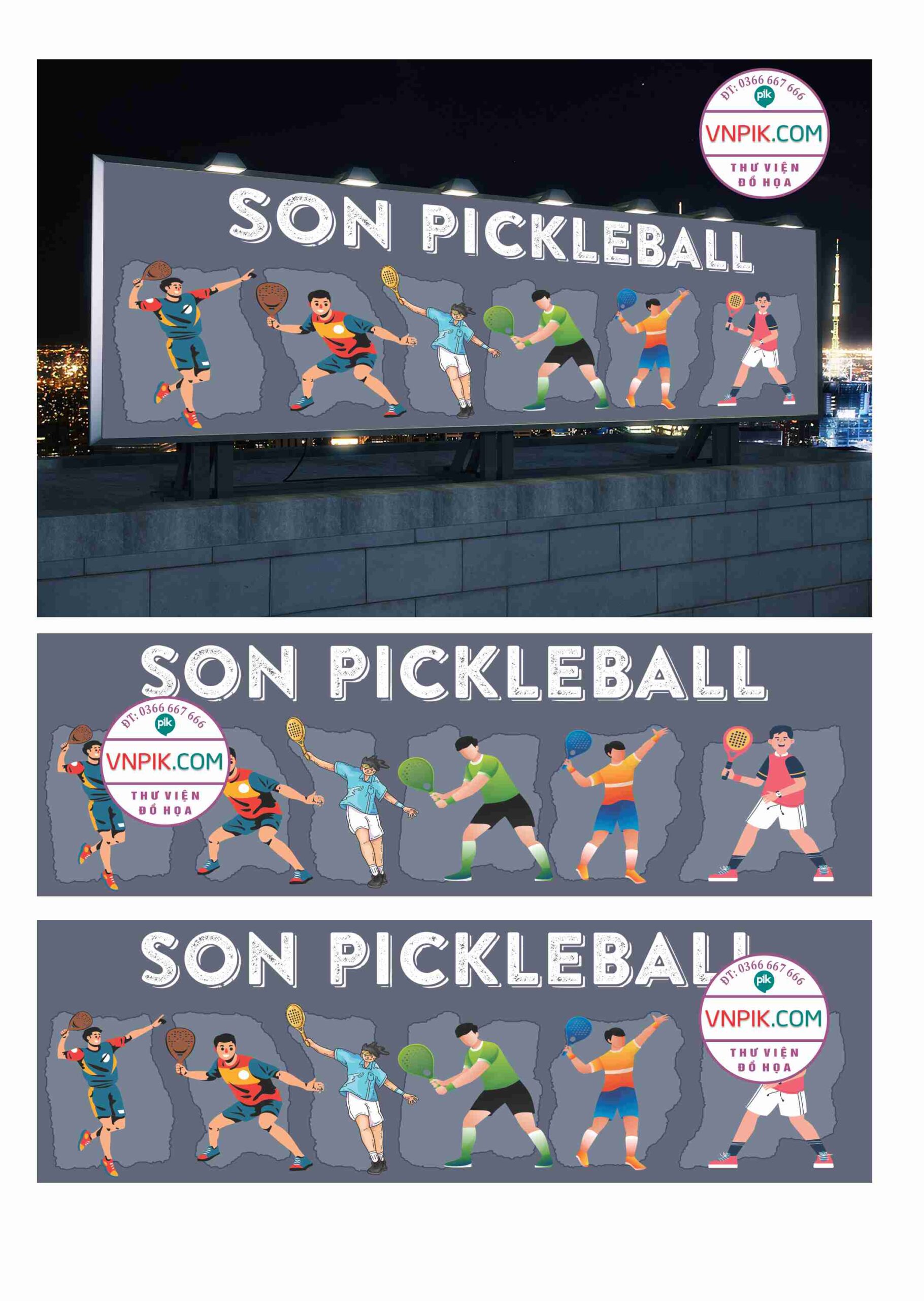 Phông nền Son Pickleball mẫu 4