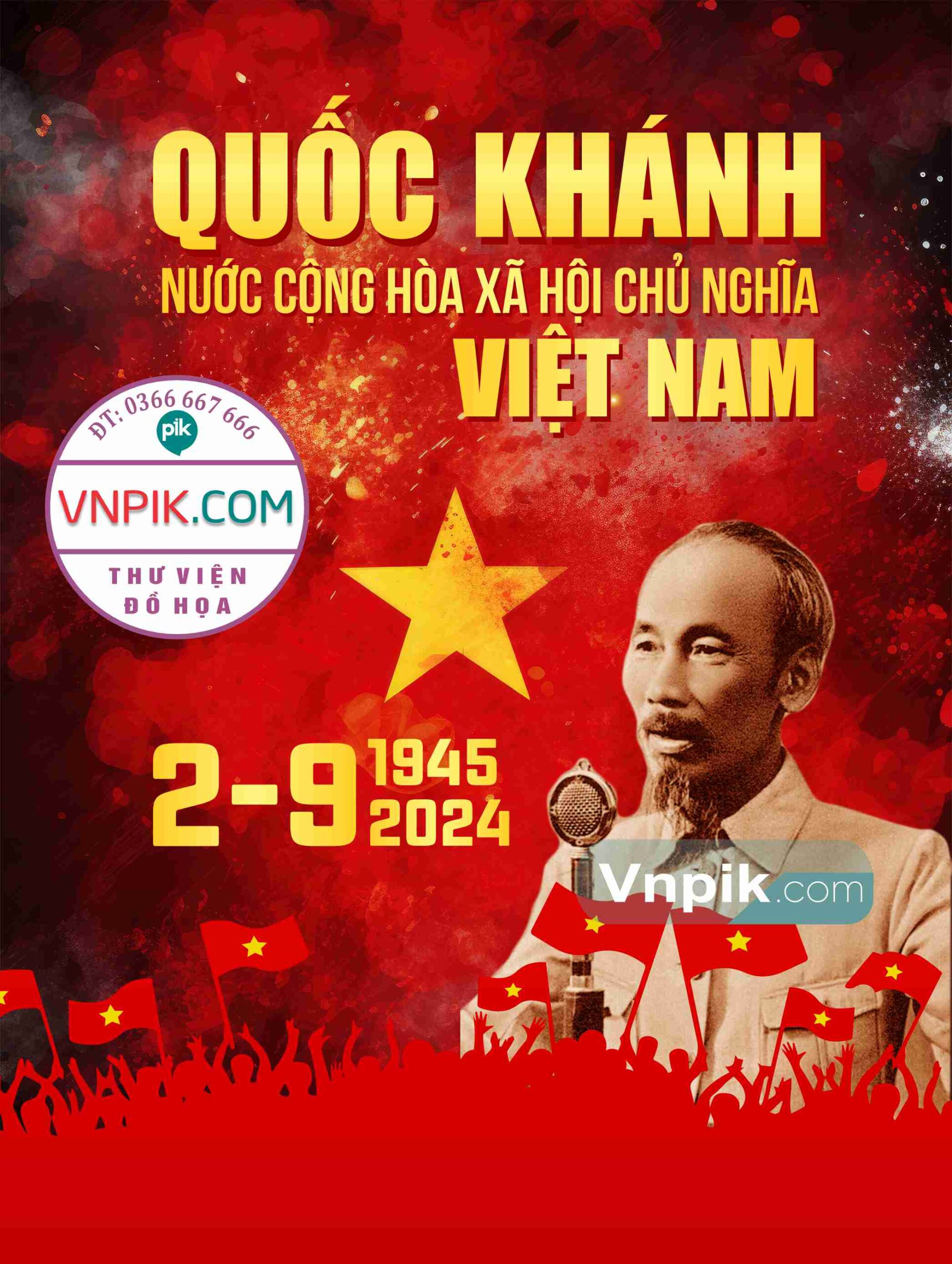 Poster mừng Quốc Khánh Việt Nam 2-9