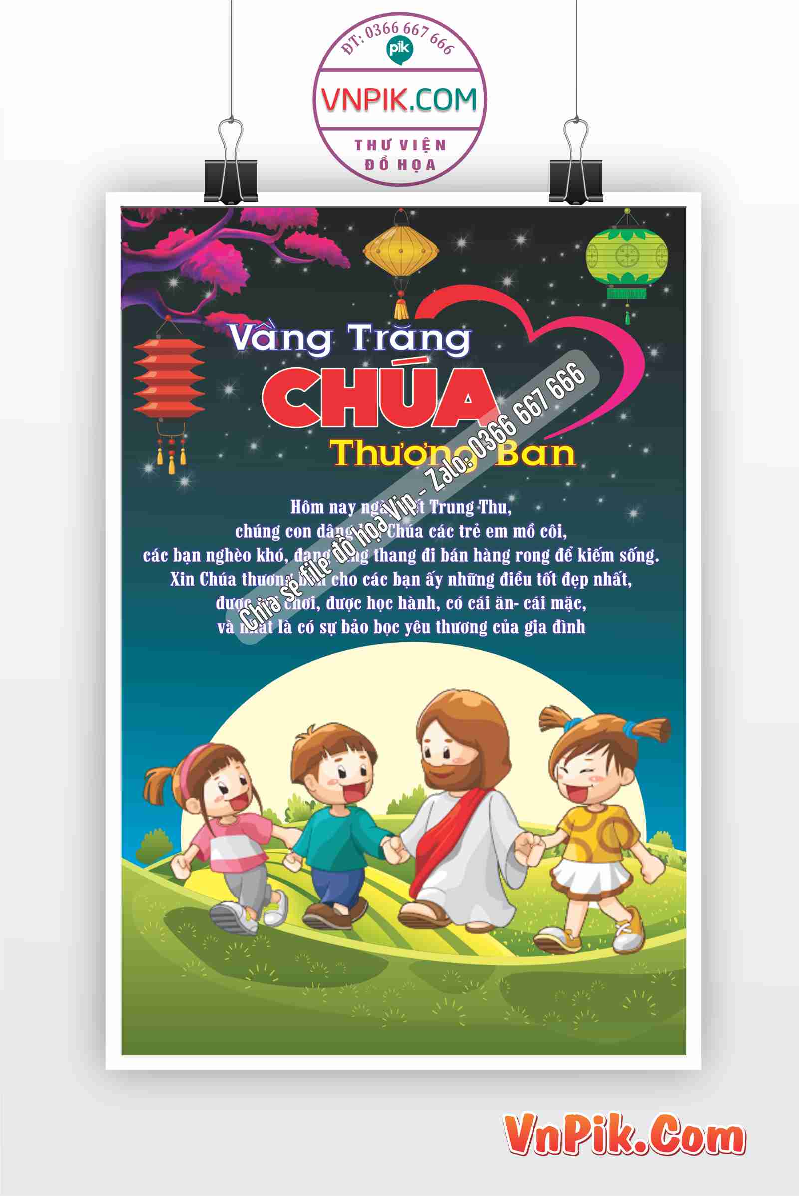 Poster vui tết trung thu công giáo 2024  thiết kế đẹp 1