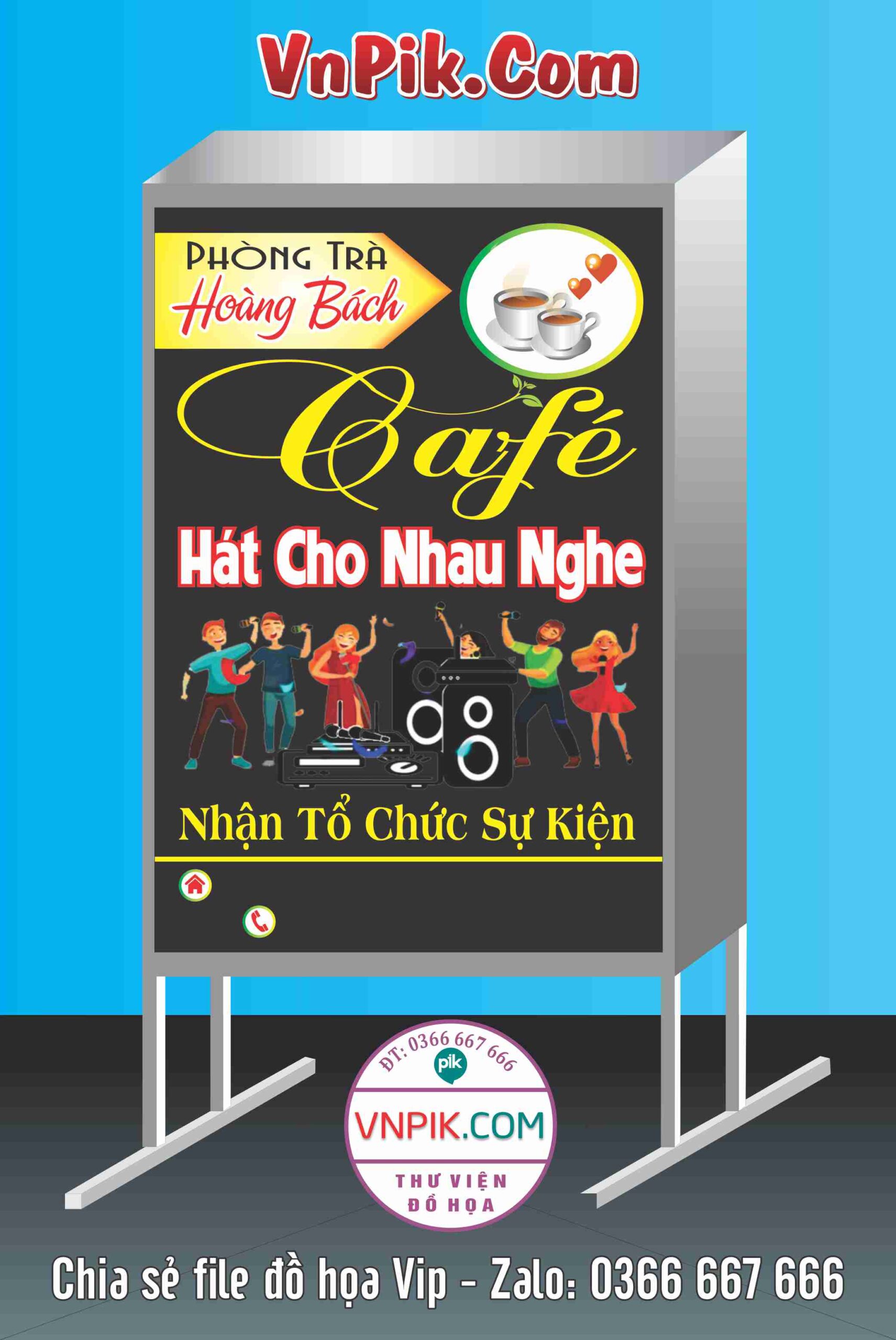 mẫu biển vẫy phòng trà hoàng bách, cafe hát cho nhau nghe