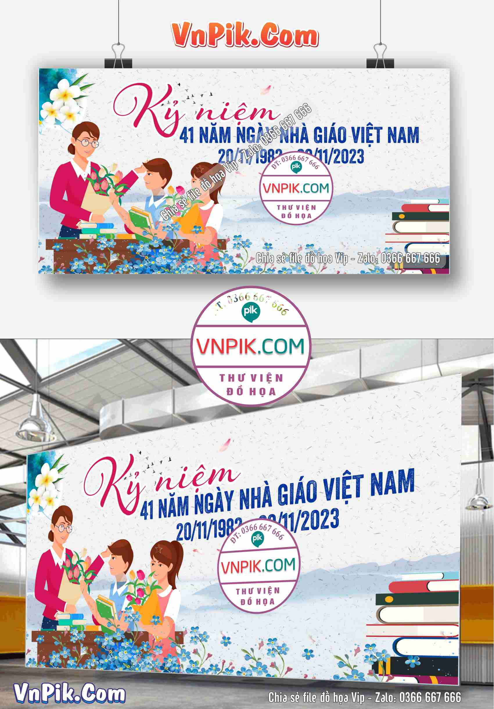 Phông Nền Chào Mừng Ngày Nhà Giáo Việt Nam 20-11 Mẫu 2