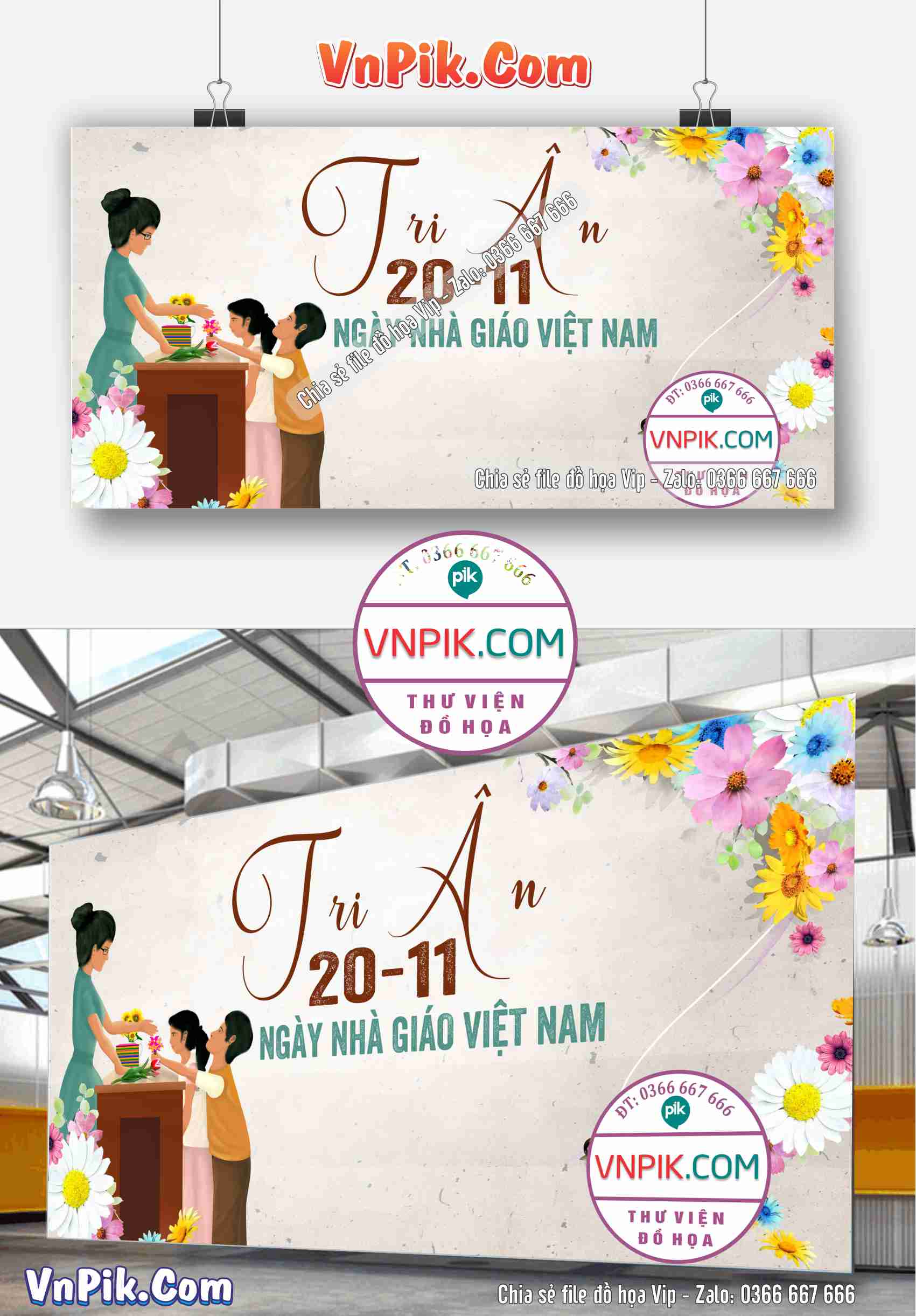 Phông Nền Chào Mừng Ngày Nhà Giáo Việt Nam 20-11 Mẫu 3