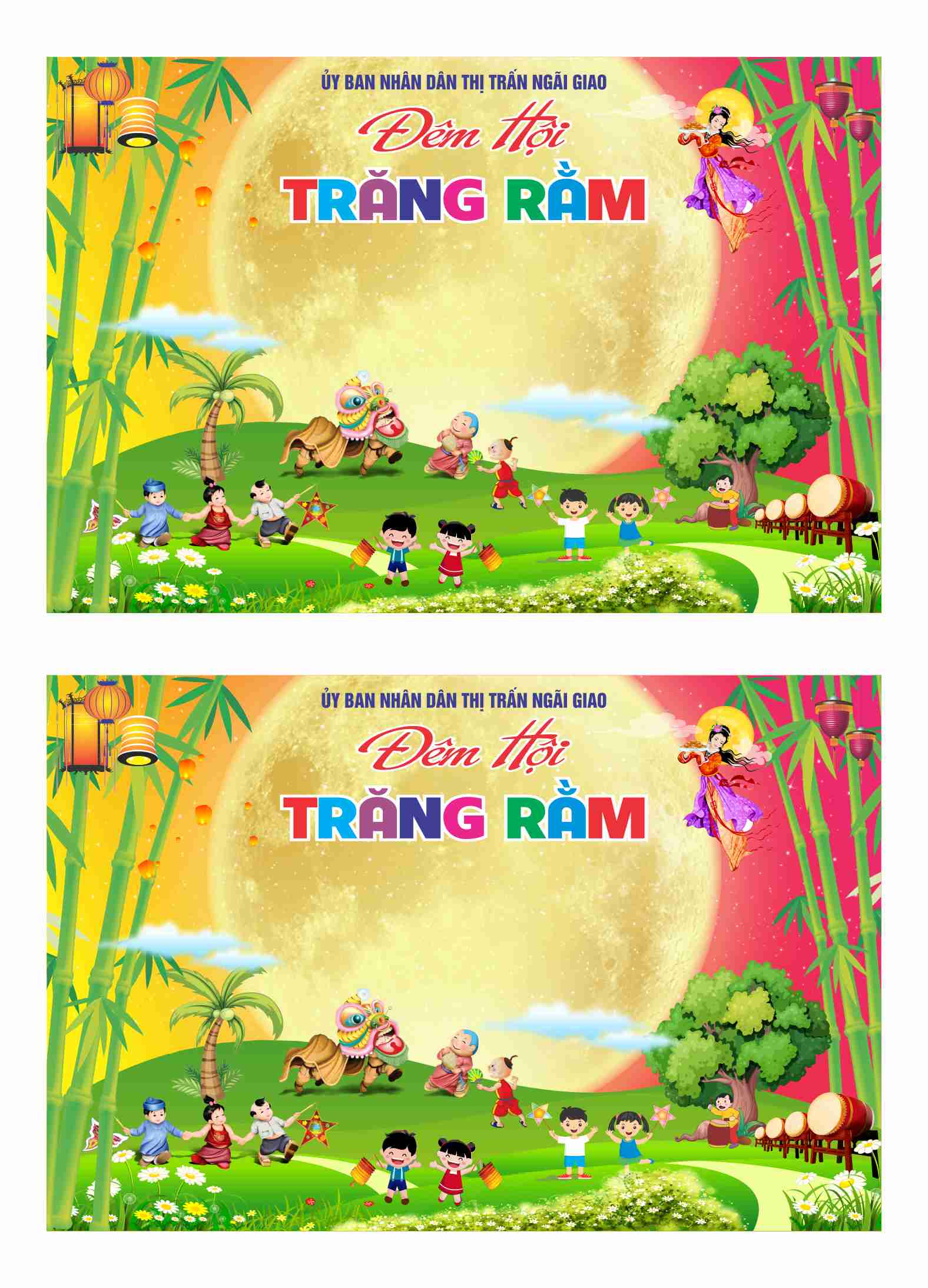 Phông nền trung thu đêm hội trăng rằm file corel x7 sieu đẹp