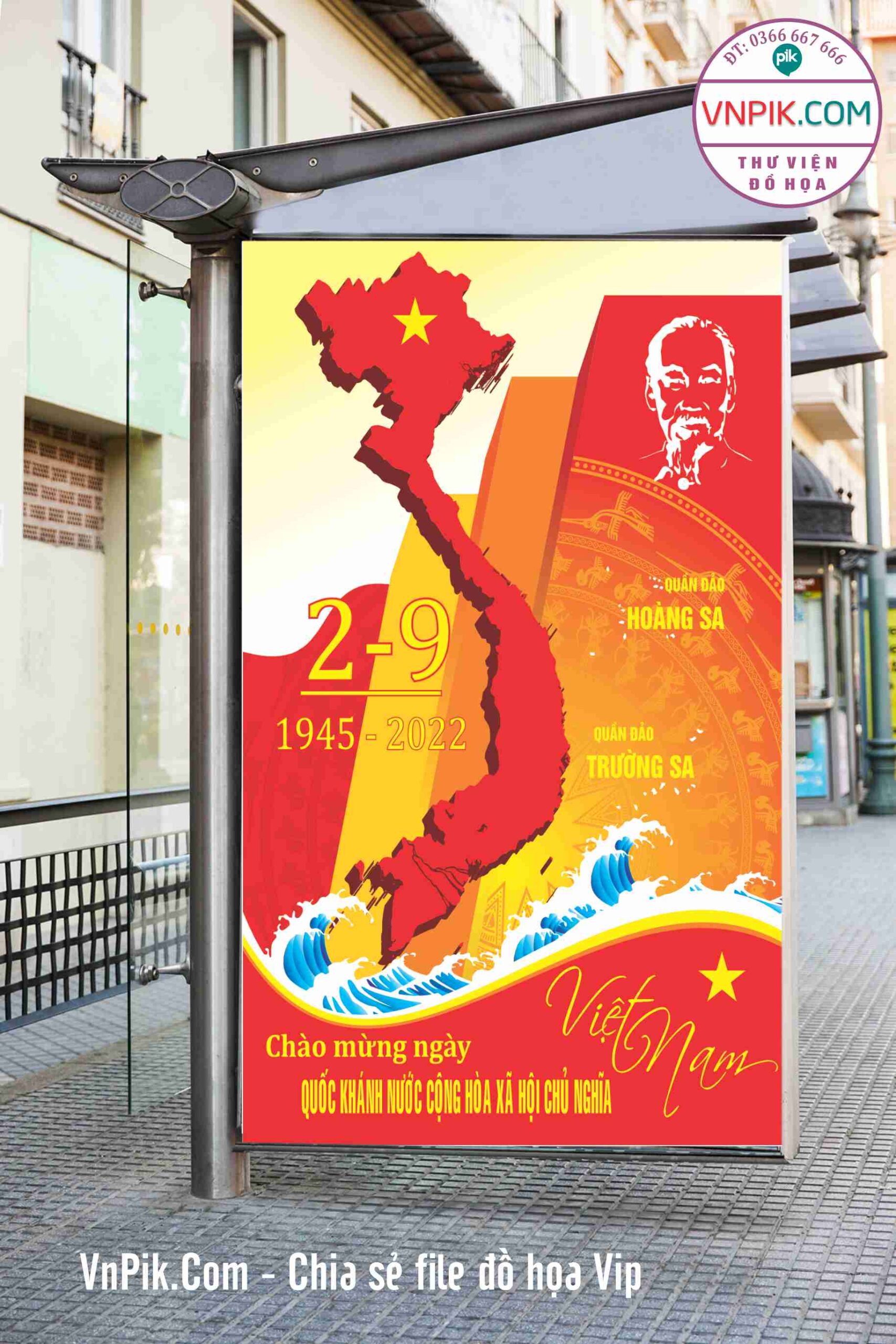 Poster Chào Mừng Ngày Quốc Khánh 2 Tháng 9 Mẫu 1