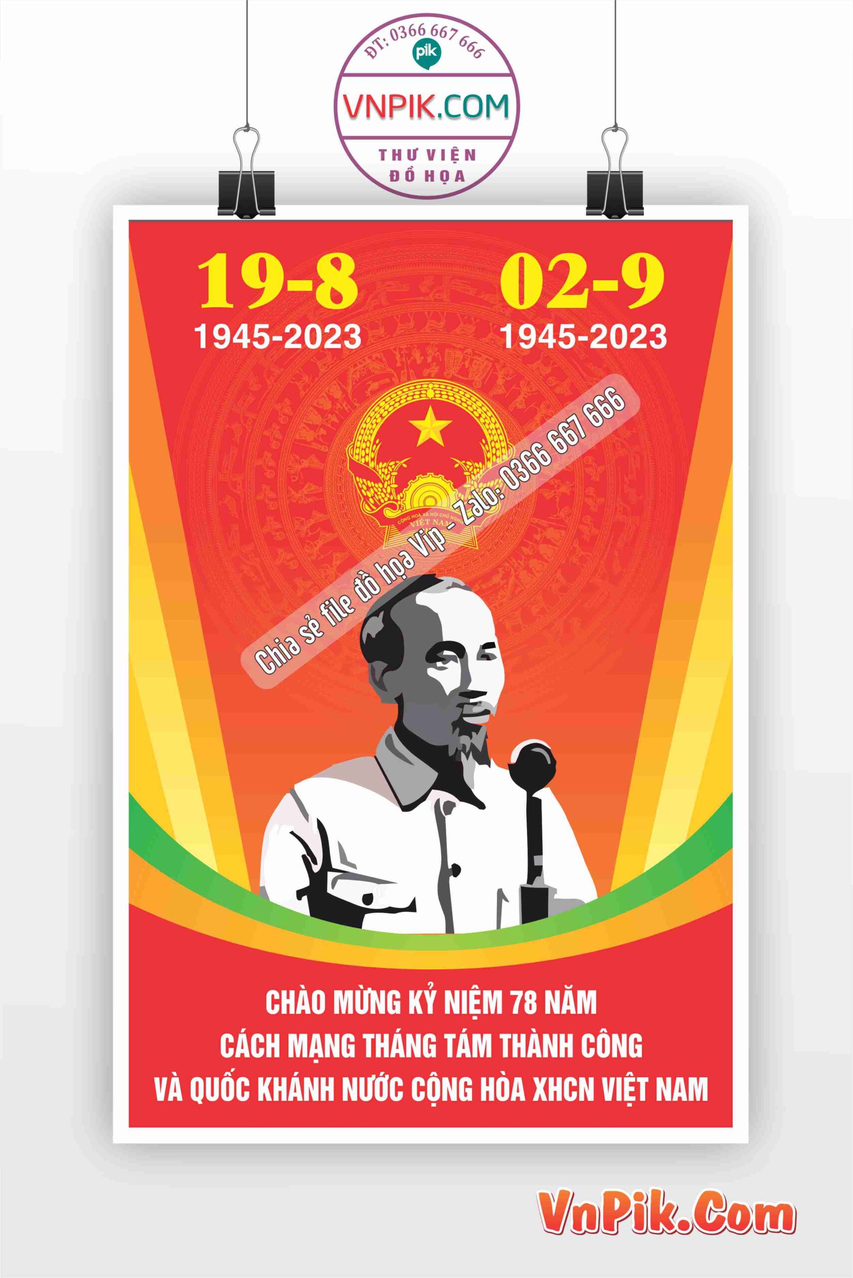 Poster Chào Mừng Ngày Quốc Khánh 2 Tháng 9 Mẫu 10