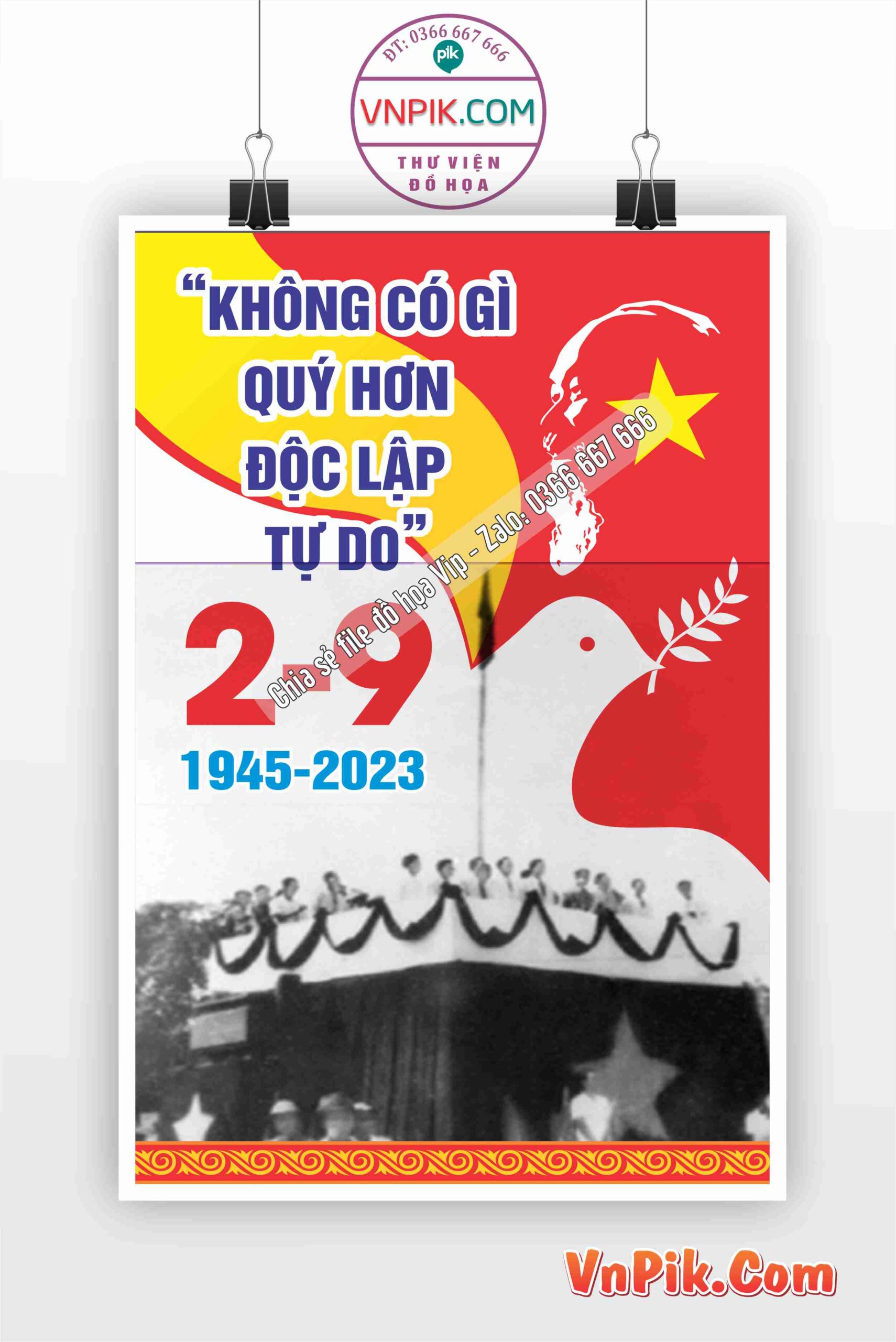 Poster Chào Mừng Ngày Quốc Khánh 2 Tháng 9 Mẫu 14