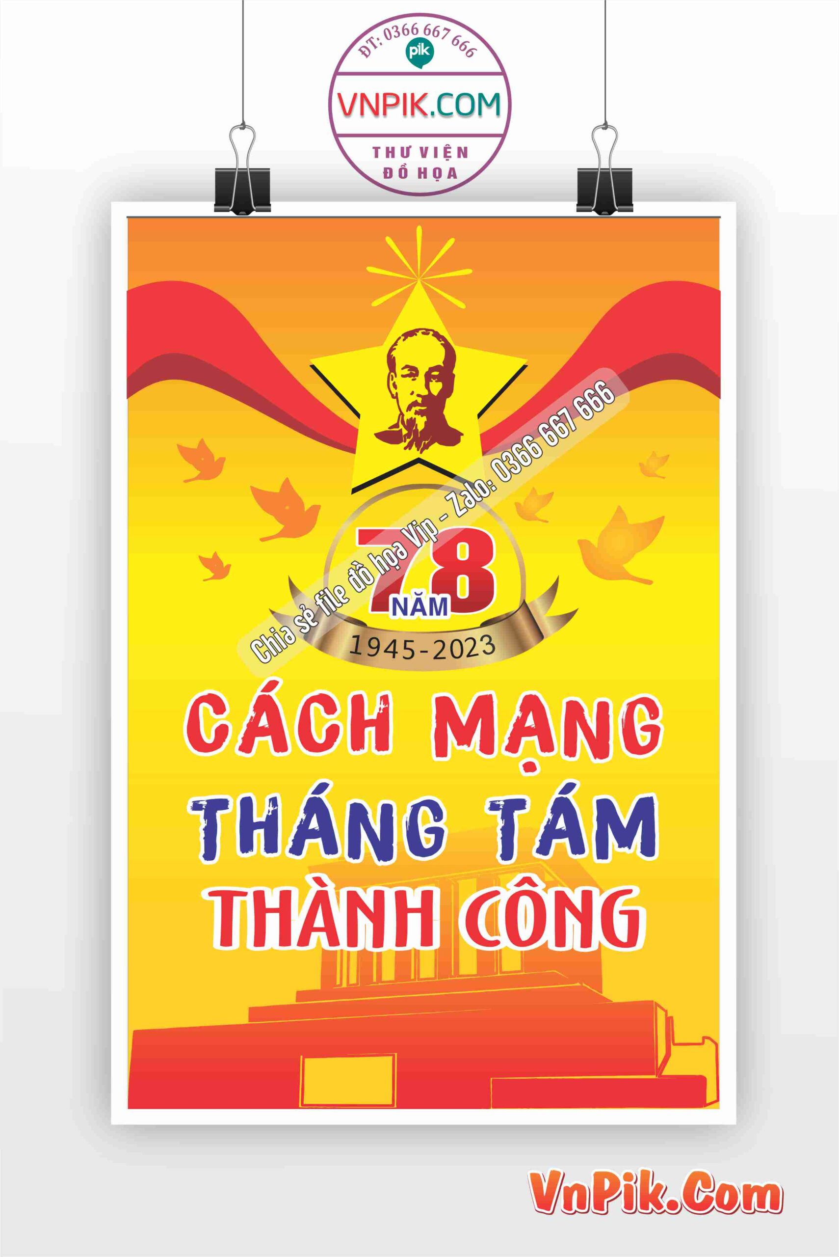 Poster Chào Mừng Ngày Quốc Khánh 2 Tháng 9 Mẫu 2