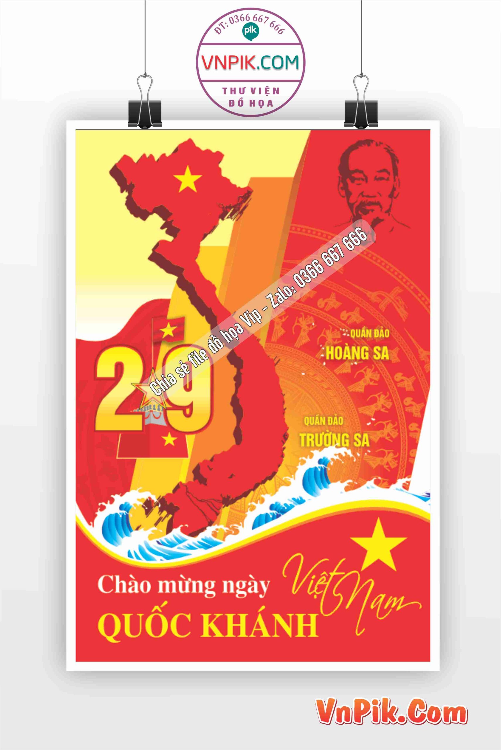 Poster Chào Mừng Ngày Quốc Khánh 2 Tháng 9 Mẫu 20