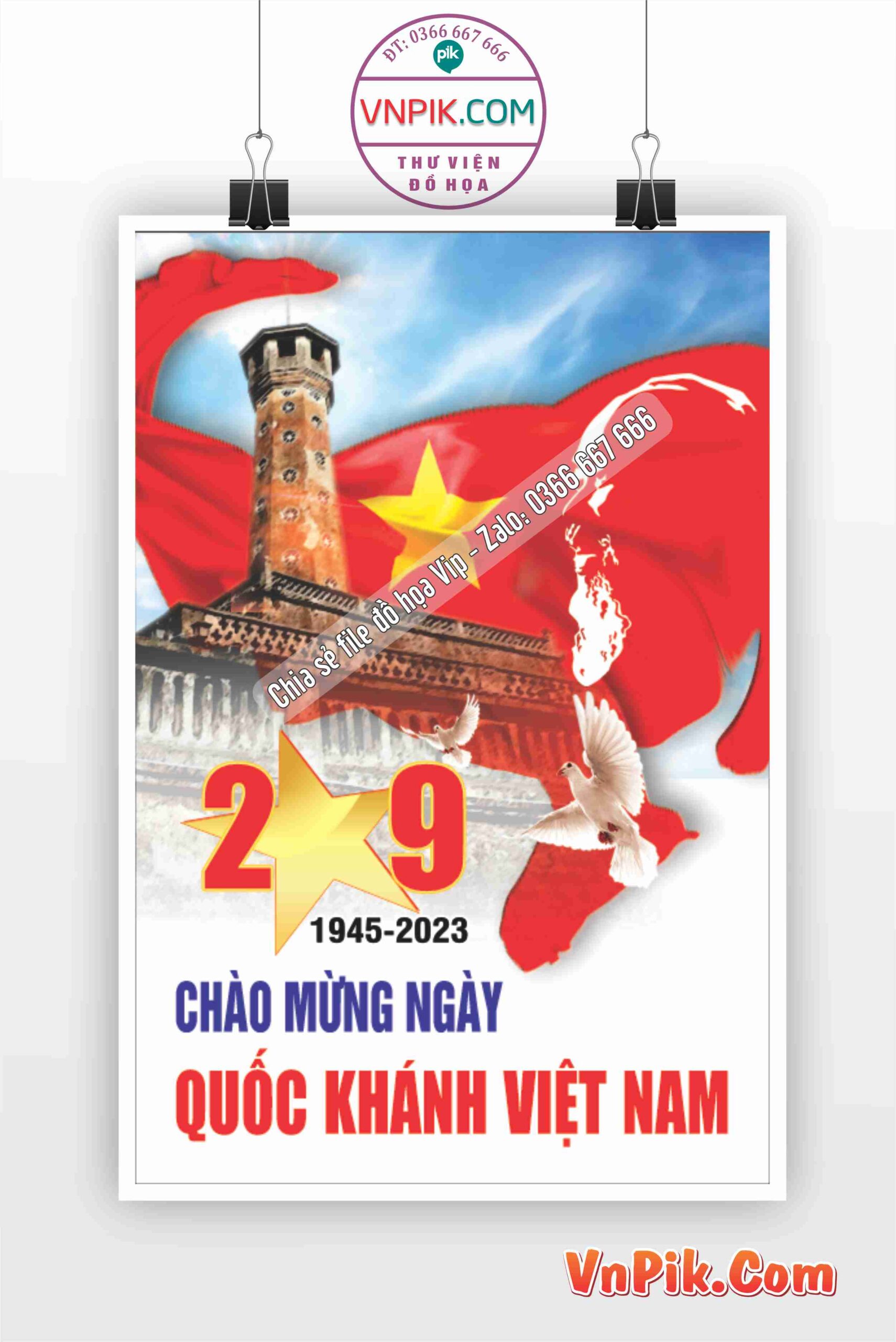 Poster Chào Mừng Ngày Quốc Khánh 2 Tháng 9 Mẫu 21