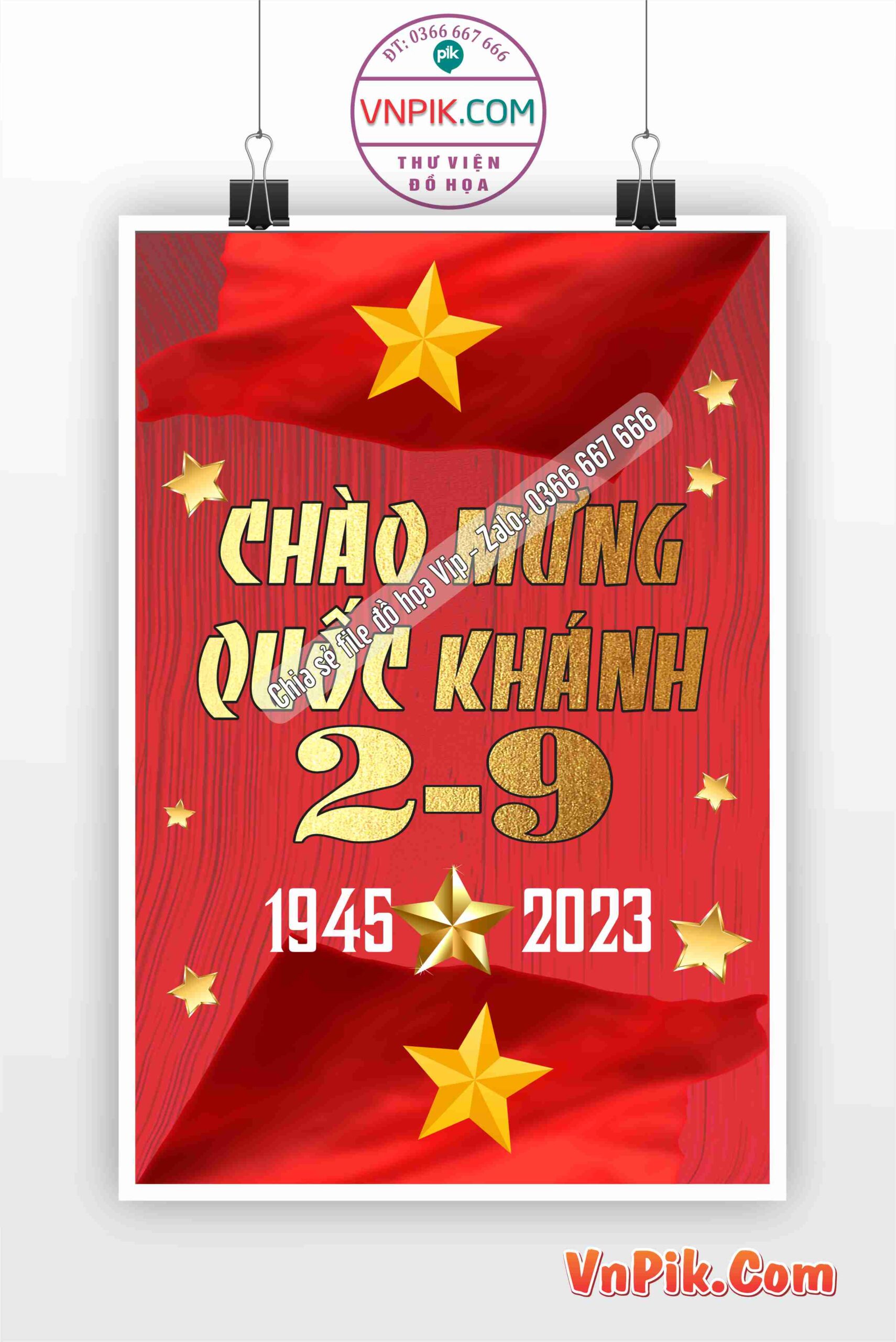 Poster Chào Mừng Ngày Quốc Khánh 2 Tháng 9 Mẫu 24