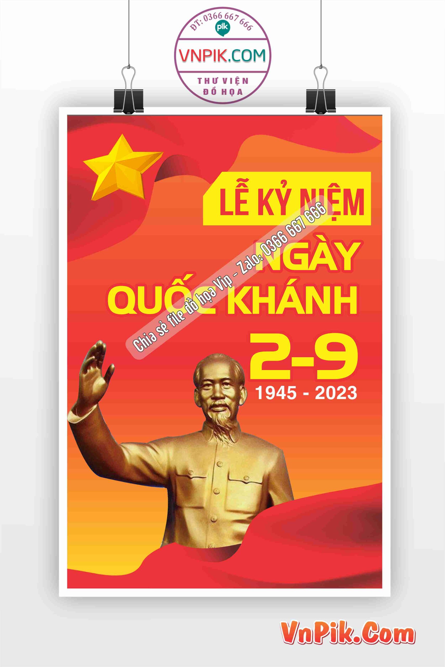 Poster Chào Mừng Ngày Quốc Khánh 2 Tháng 9 Mẫu 6