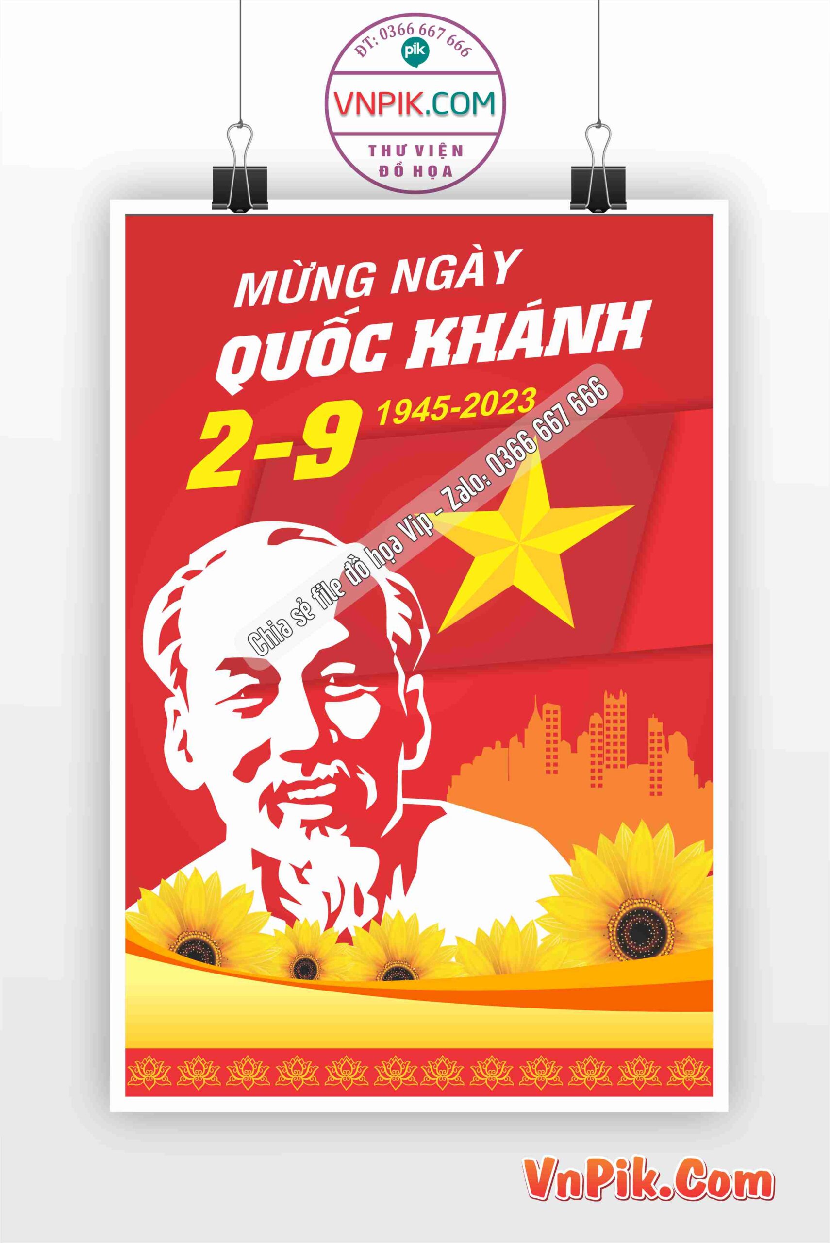 Poster Chào Mừng Ngày Quốc Khánh 2 Tháng 9 Mẫu 7